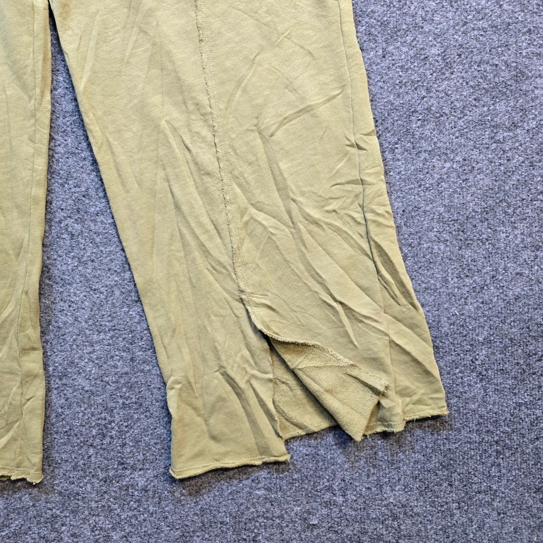 Vintage Daily Practice Pants Women L Green Wide Leg Crochet Sweatpants Casual Lounge Size 36" / US 14 / IT 50 - 6 Thumbnail