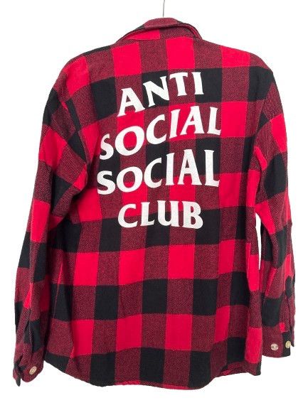 Anti Social Social Club Anti Social Social Club Red Flannel Shirt – Back Print Size US S / EU 44-46 / 1 - 3 Thumbnail