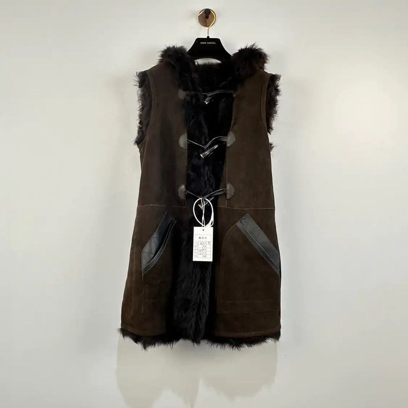 Louis Vuitton Louis Vuitton Brown Shearling Women's Jacket 0089 Size L / US 10 / IT 46 - 1 Thumbnail