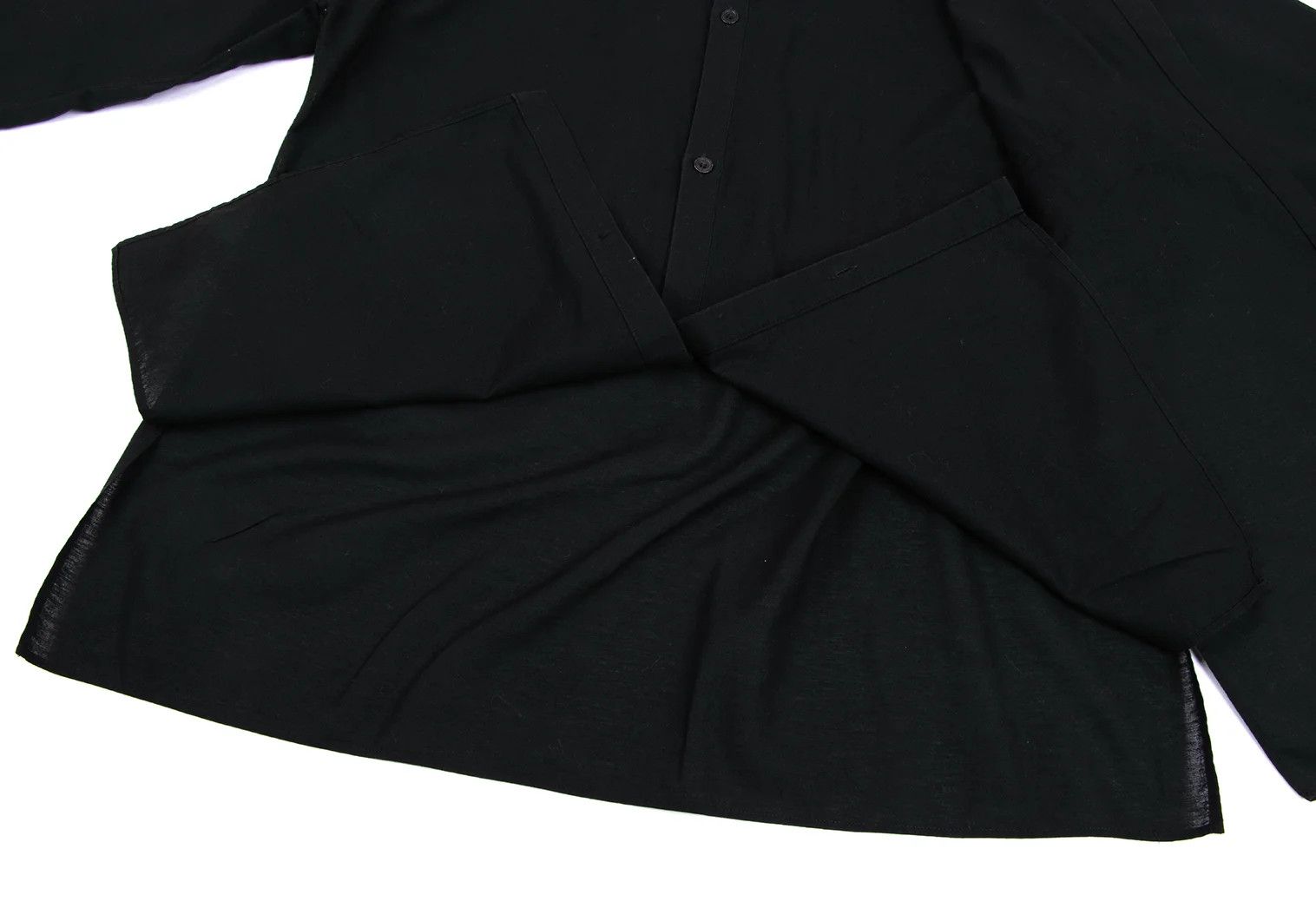 Yohji Yamamoto Yohji Yamamoto Cotton Linen Half Layered Shirt Size US L / EU 52-54 / 3 - 12 Thumbnail