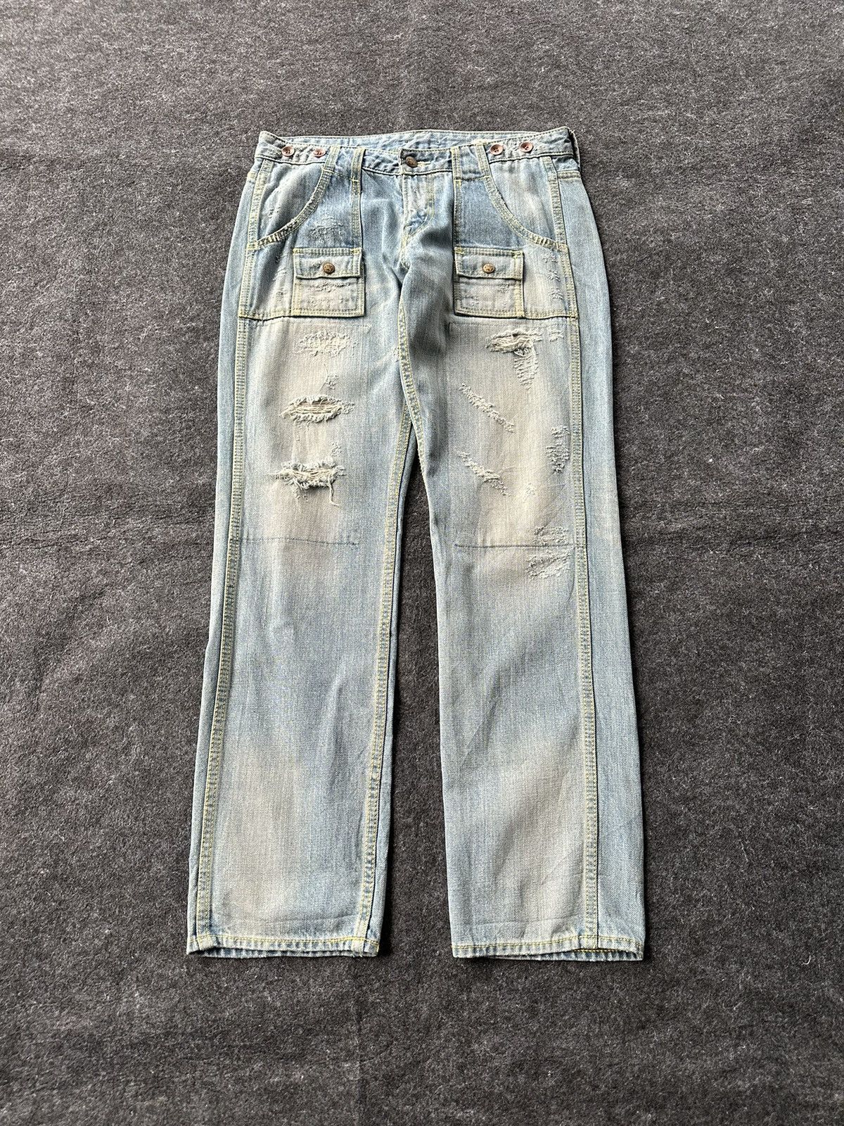 Hysteric Glamour BRP Bushpant Washed Distressed Vintage Denim D506 Size US 32 / EU 48 - 1 Thumbnail