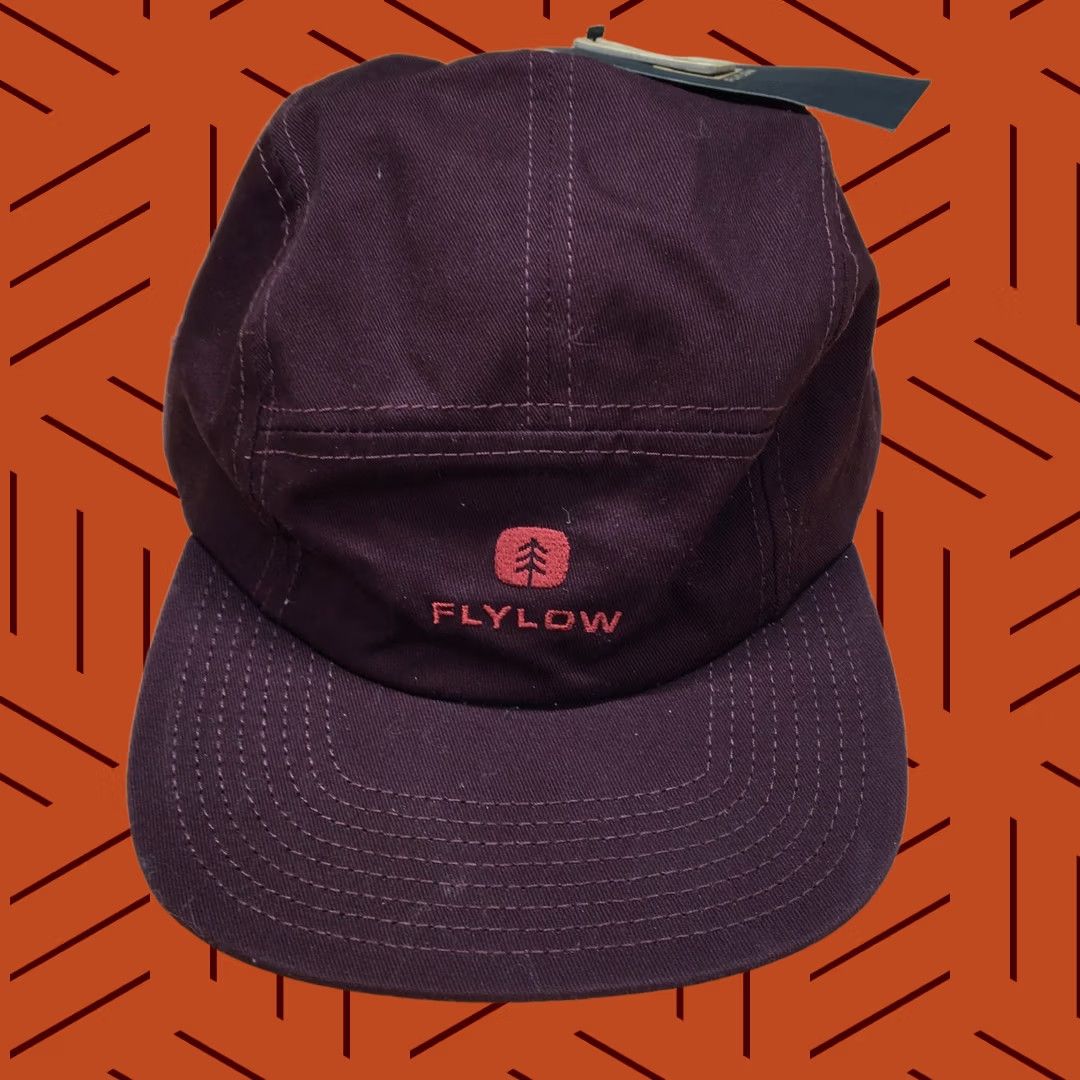 Flylow Flylow Dragon Cap 5 Panel Hat Maroon Red Strapback NWT Outdoors Climbing Mens One Size Adjustable Hat Size ONE SIZE - 1 Thumbnail