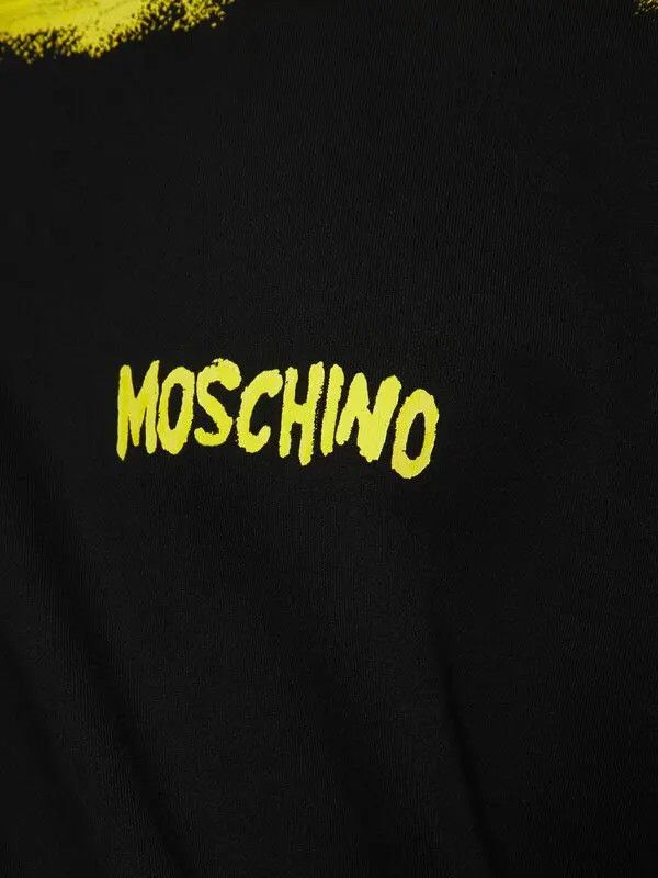 Moschino o1y0225 Logo Crewneck Sweatshirt in Black/Yellow Size US L / EU 52-54 / 3 - 4 Thumbnail