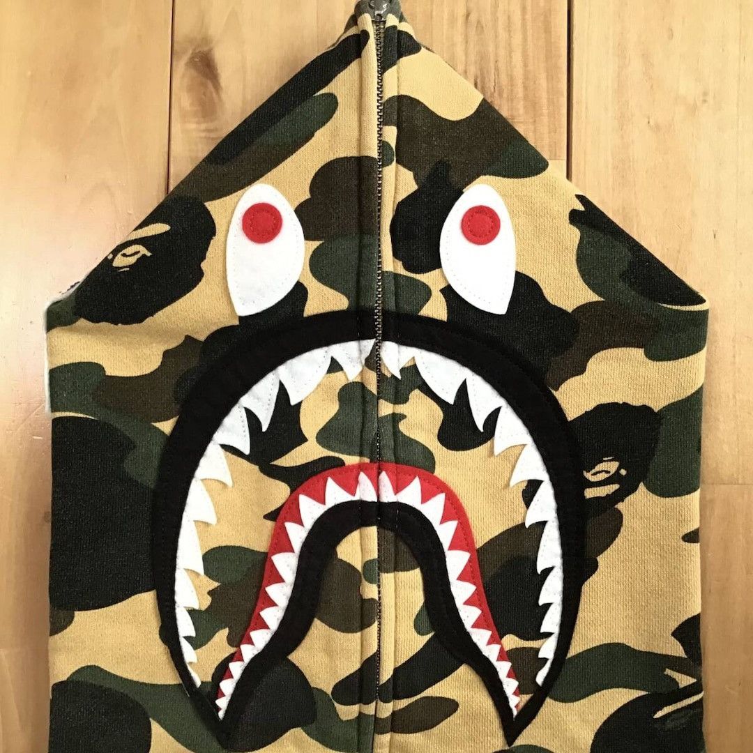 Bape BAPE 1st camo yellow shark full zip hoodie a bathing ape WGM Size US XL / EU 56 / 4 - 3 Thumbnail