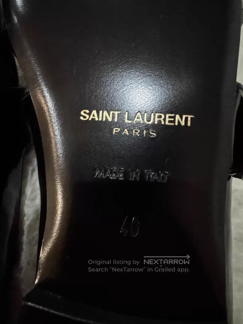 Saint Laurent Paris Saint Laurent Paris Crystal Buckle Loafers Leather Shoes Size US 7 / EU 40 - 6 Thumbnail