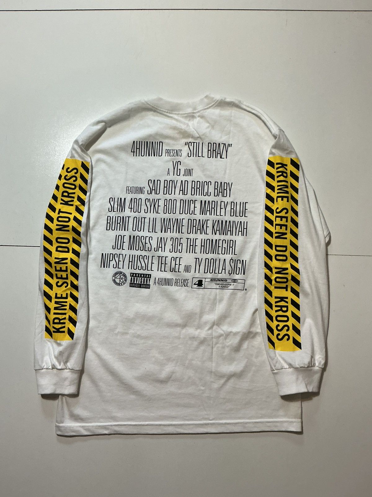 4HUNNID 4 Hunnid YG Still Brazy Who Shot Me Album Krime Seen T-Shirt Size US L / EU 52-54 / 3 - 2 Thumbnail