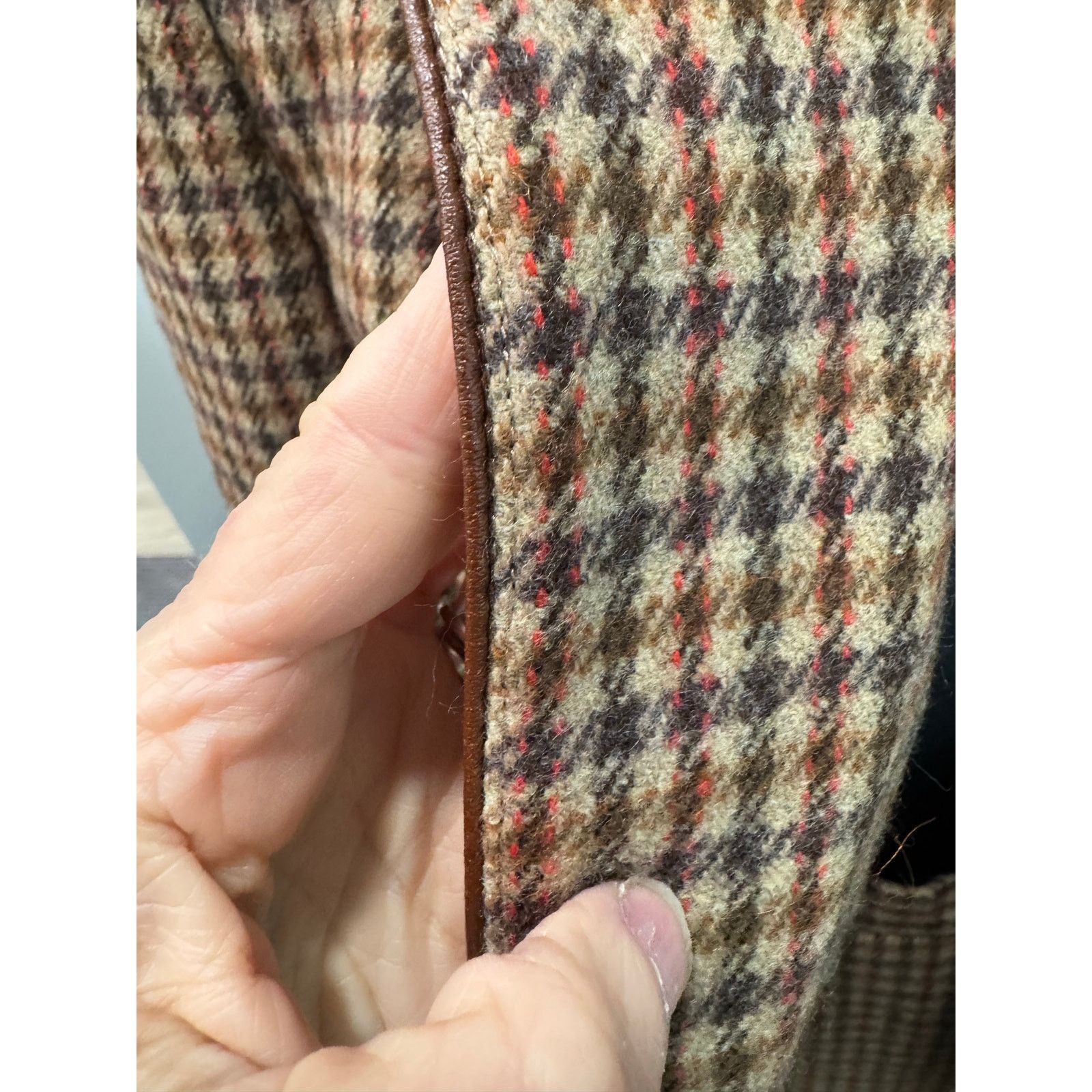 Other Vintage Houndstooth 100% Wool Skirt Suit Tailored Blazer - 9 Size S / US 4 / IT 40 - 4 Thumbnail