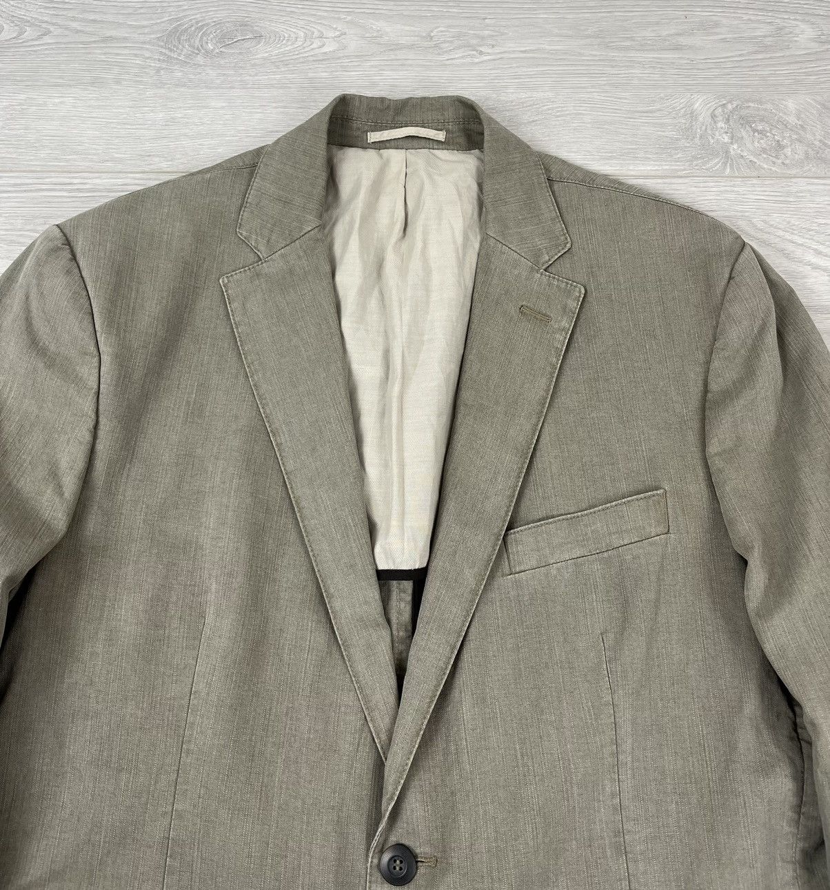 Balmain Balmain Vintage 00s Cotton Grey Blazer Jacket Size US L / EU 52-54 / 3 - 6 Thumbnail