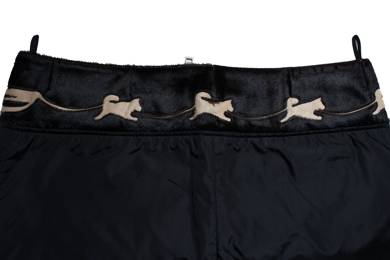 Prada Prada, Nylon skirt in black with ponyskin Size 32" / US 10 / IT 46 - 6 Thumbnail