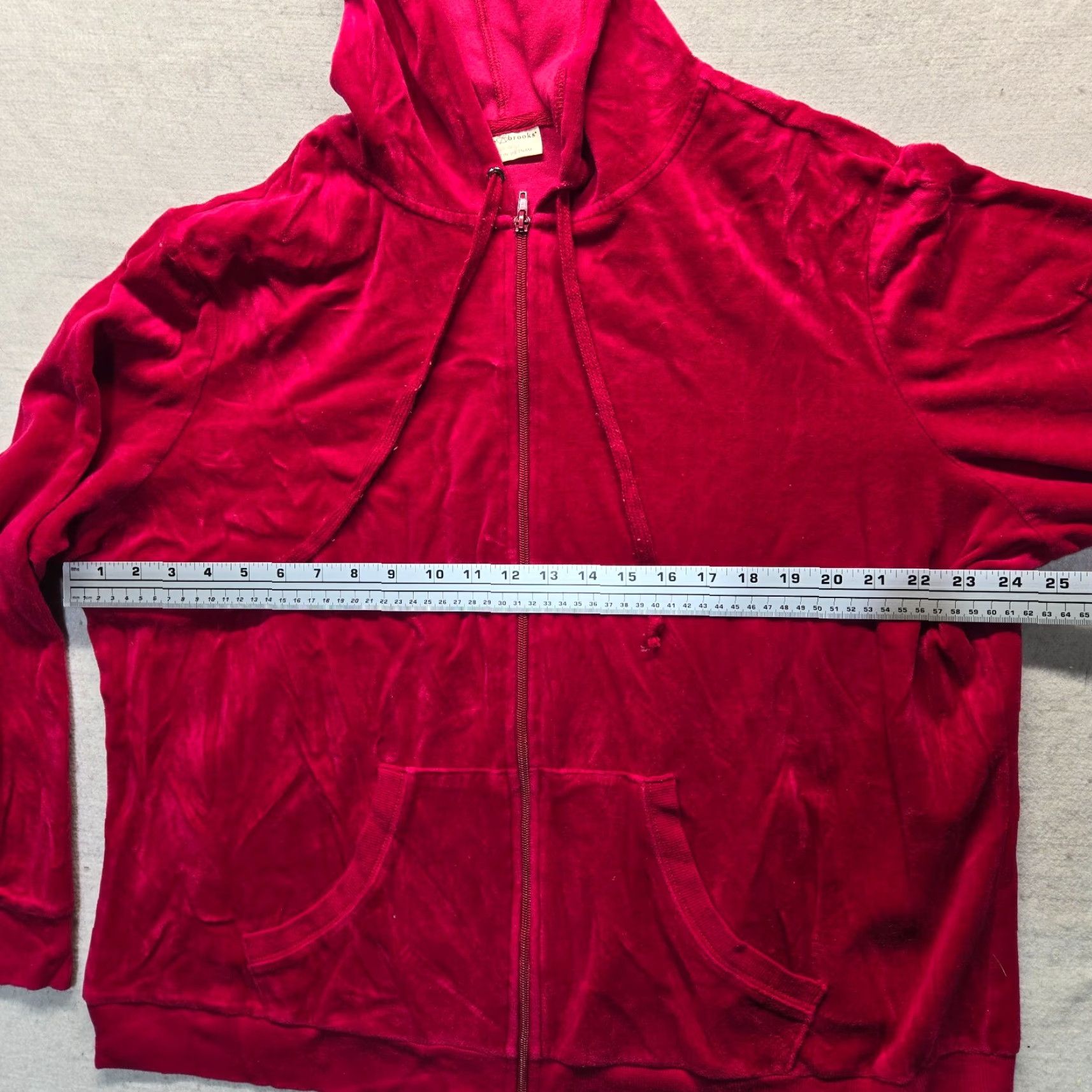 Vintage Bobbie Brooks Red Full Zip Hoodie Sweater Long Sleeve Adult Women's Plus Size 3X Size XXL / US 16-18 / IT 52-54 - 5 Thumbnail