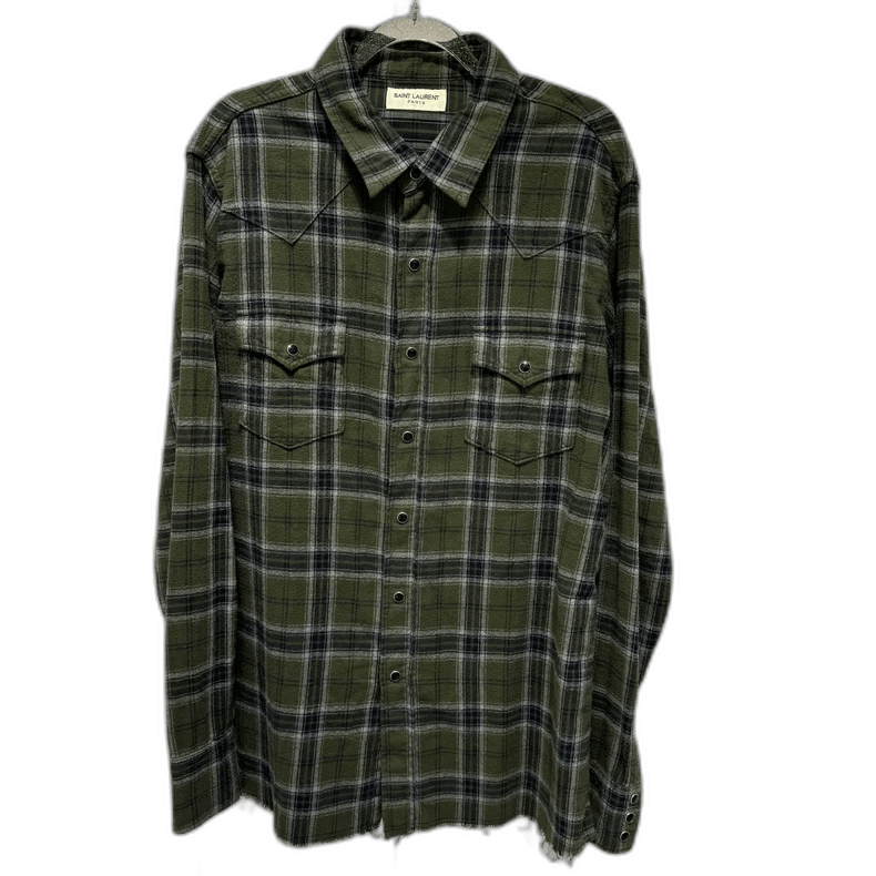 Saint Laurent Paris Saint Laurent SLP Plaid Flannel Shirt Size US L / EU 52-54 / 3 - 1 Thumbnail