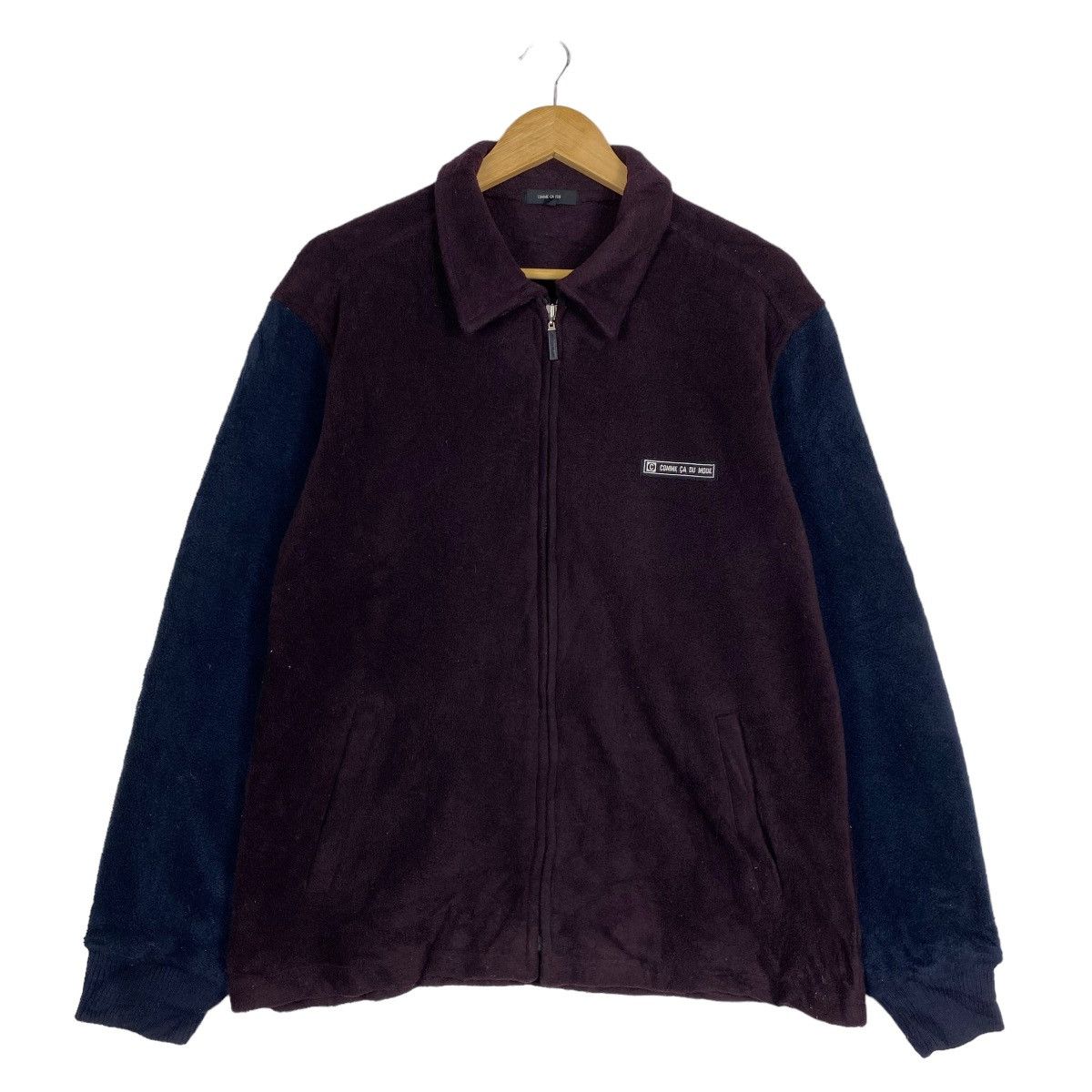 image of Comme Ca Ism x Vintage Comme Ca Du Zipper Fleece Jacket in Blue, Men's (Size Medium)