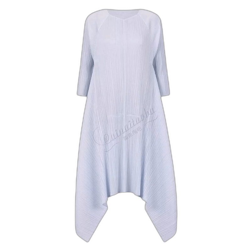 Issey Miyake Issey Miyake Pleated Dress in Ice Blue-yf Size 22" - 1 Thumbnail