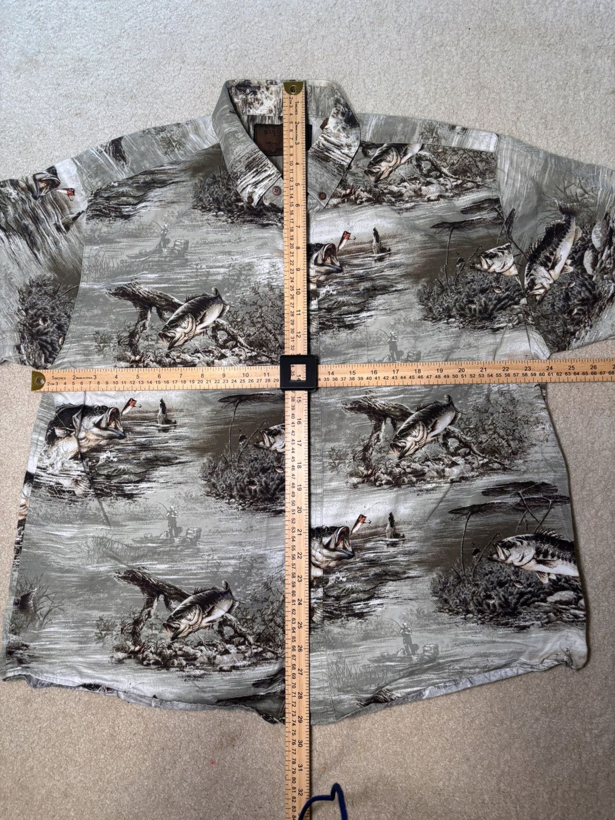 Other Bass All Over Print Fish Short Sleeve Shirt Mens Sz XL Size US XL / EU 56 / 4 - 3 Thumbnail