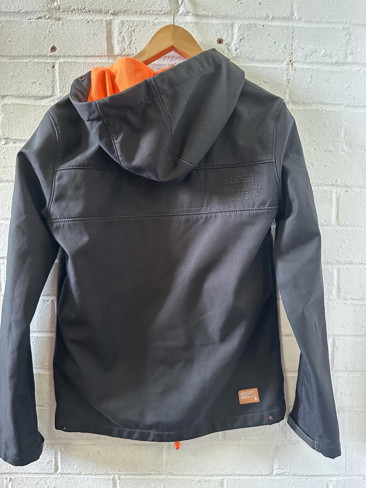 Superdry Superdry Black Hooded Jacket with Orange Accents Size US M / EU 48-50 / 2 - 3 Thumbnail