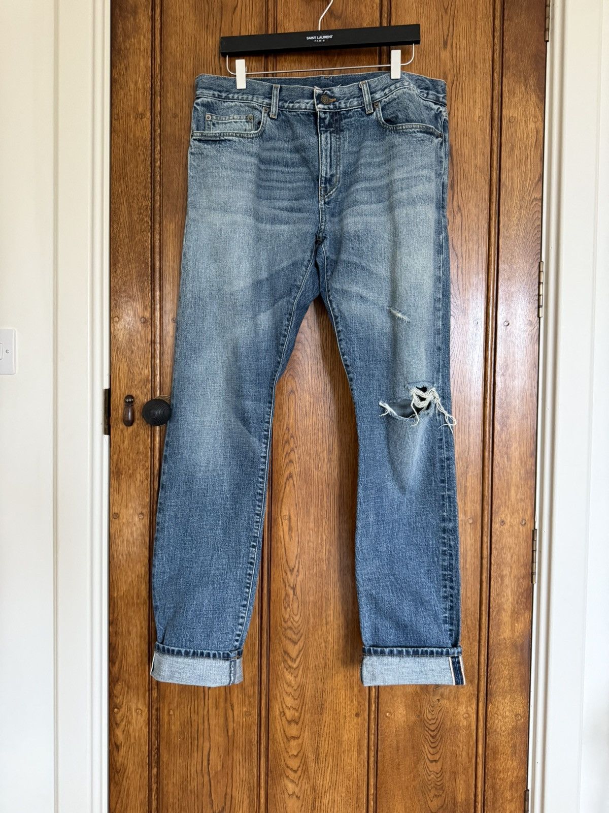Saint Laurent Paris Saint Laurent ss16 selvedge d10 jeans surf sound 36 crash Size US 36 / EU 52 - 11 Thumbnail