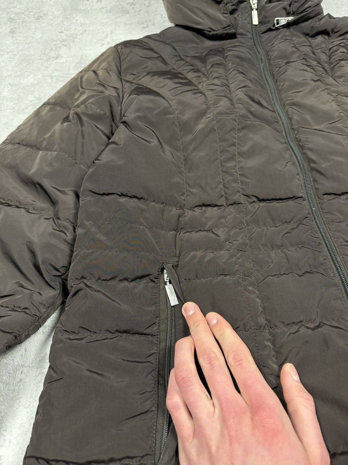 Moncler Vintage Moncler Long Jacket Coat Down Parka Nylon Size 3 Size L / US 10 / IT 46 - 9 Thumbnail