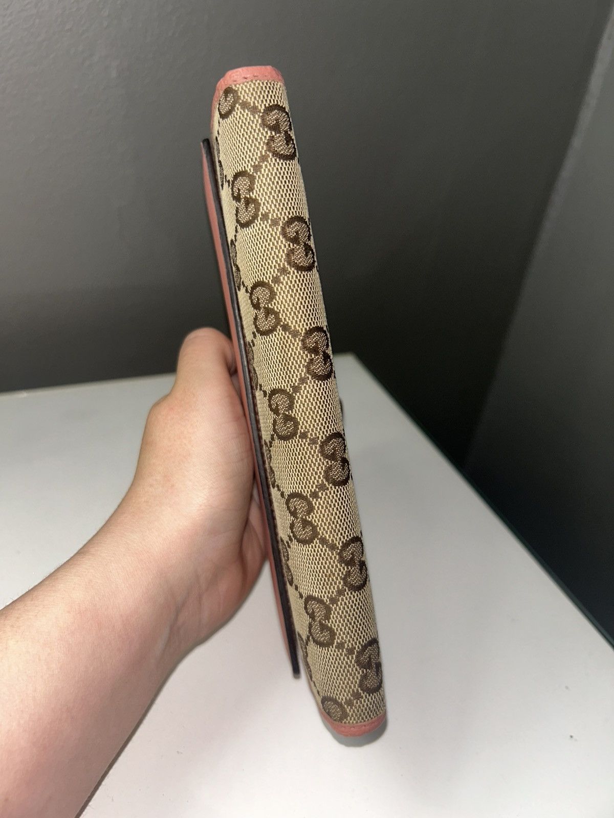 Gucci Gucci GG Monogram Canvas Pink Continental Heart Wallet Size ONE SIZE - 11 Thumbnail