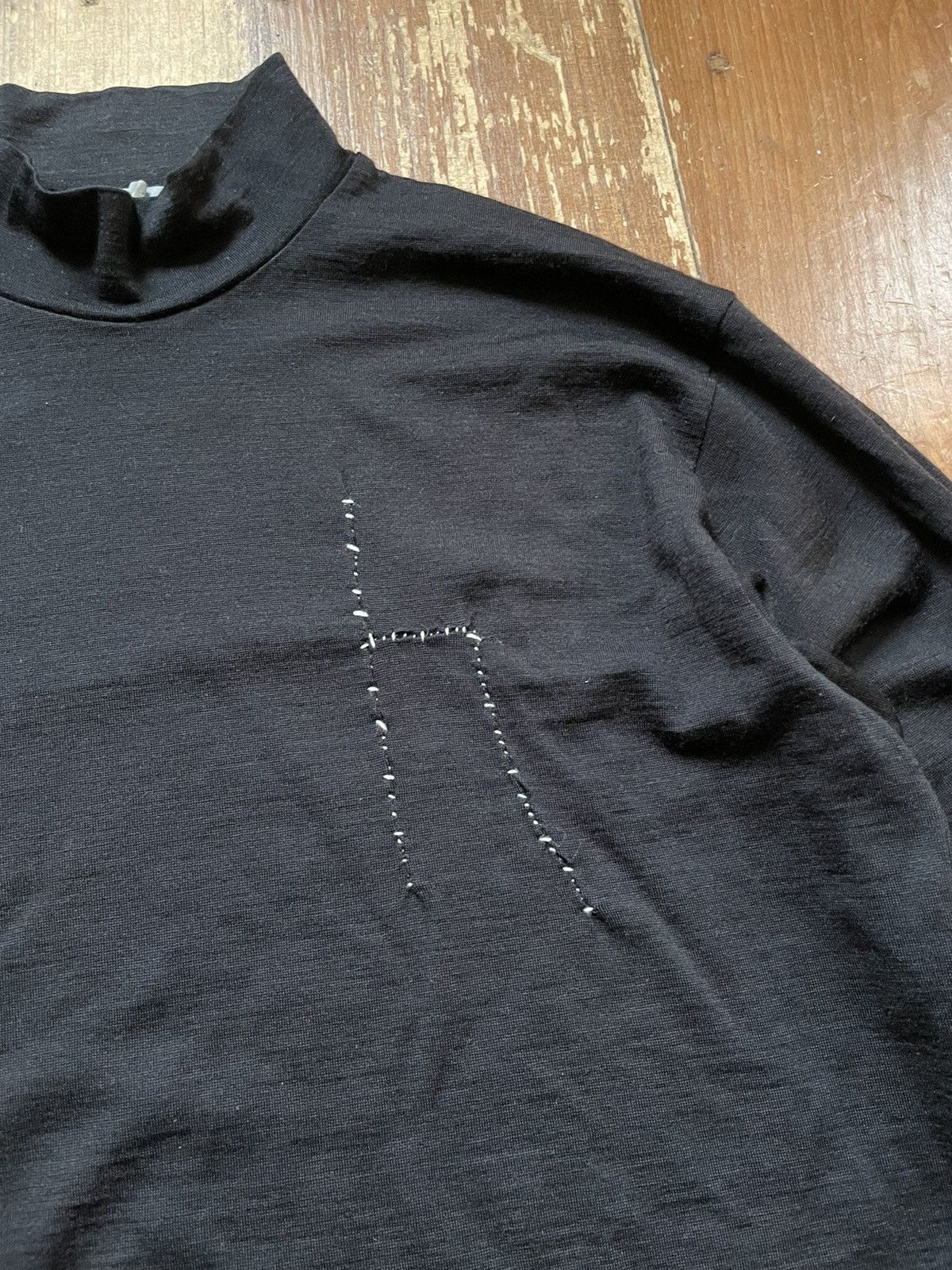 Comme des Garcons Homme Comme des garcons homme AD1992 artisanal wool mock neck LS Size US M / EU 48-50 / 2 - 2 Thumbnail
