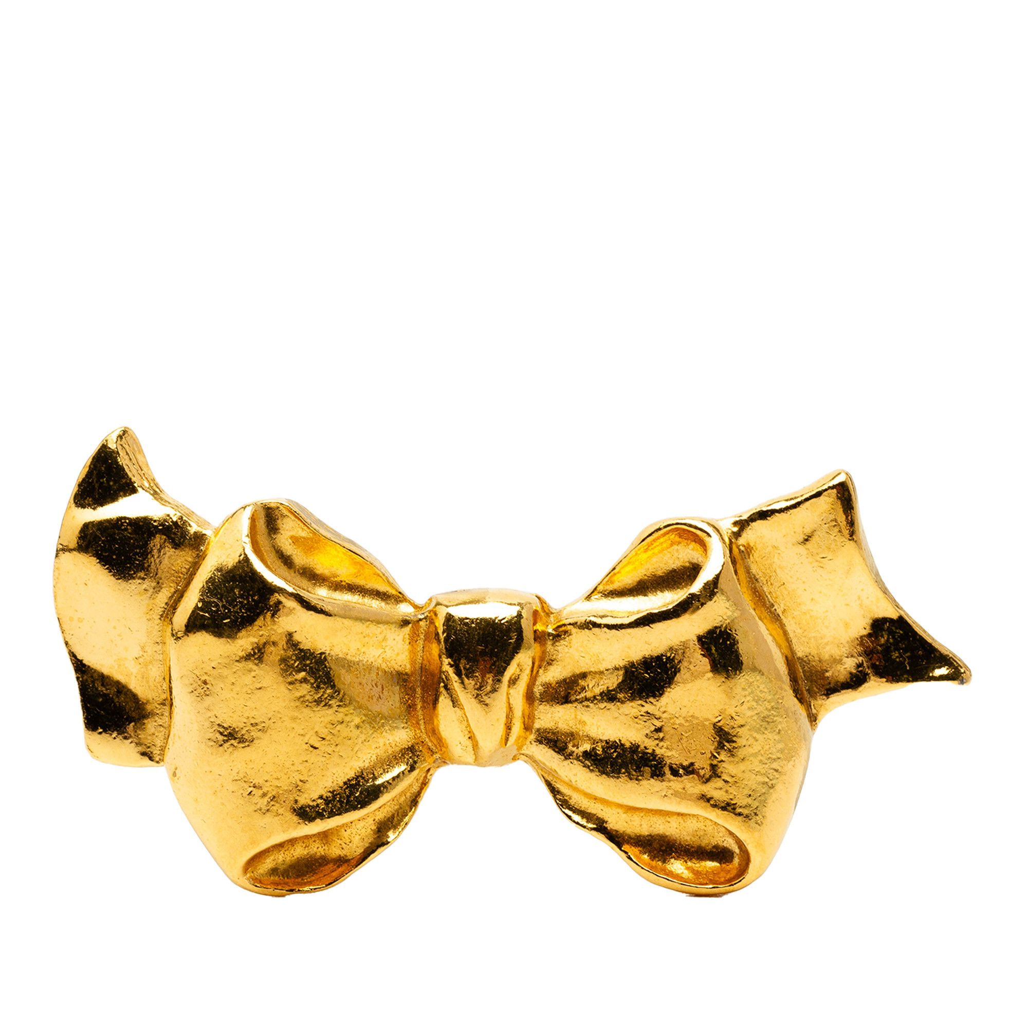 Chanel Chanel Gold Plated Bow Brooch Size ONE SIZE - 1 Thumbnail