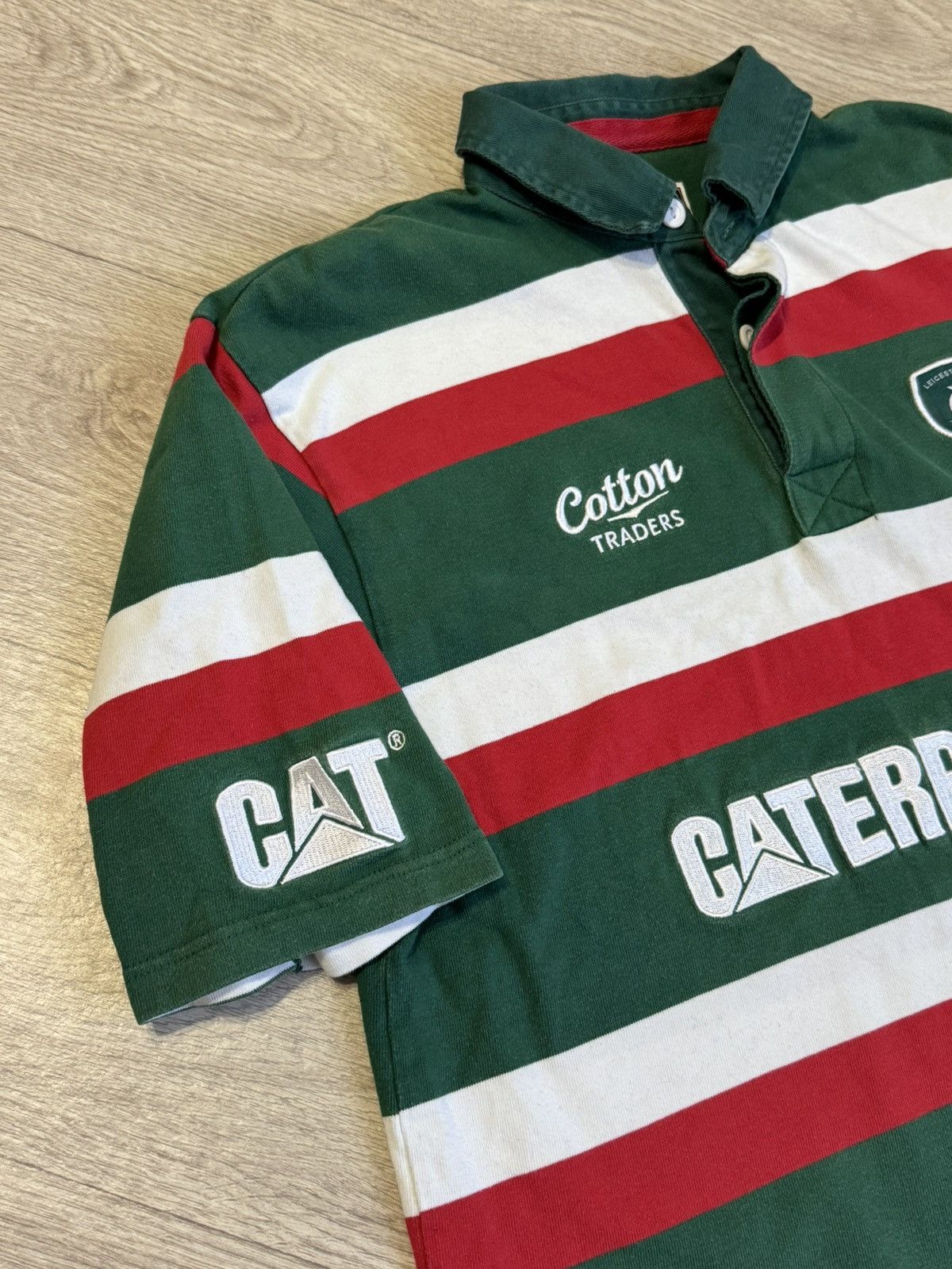 Vintage 🔷Vintage Leicester Tigers Cotton Traders Rugby Shirt🔷 Size US L / EU 52-54 / 3 - 2 Thumbnail