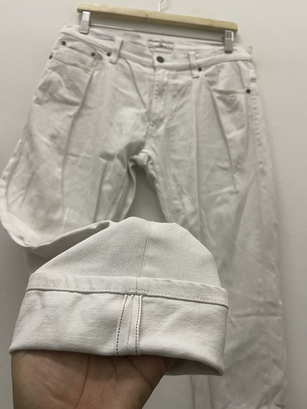 Jil Sander × Uniqlo Rare +J Jil Sander x Uniqlo Selvedge White Denim Size US 31 - 8 Thumbnail