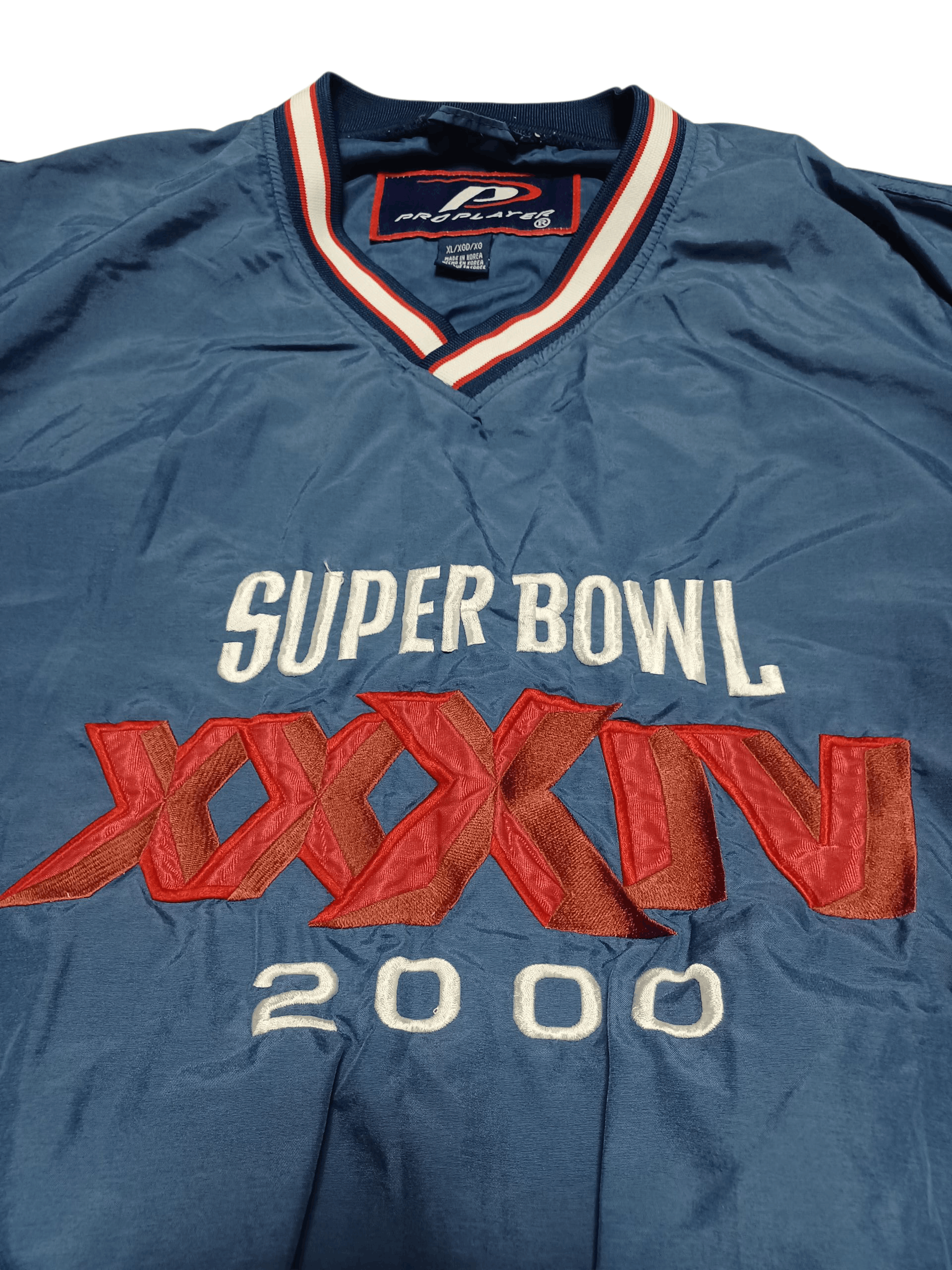 Pro Player SUPER BOWL 2000 VINTAGE NFL PRO PLAYER NYLON SWEATSHIRT Size US XL / EU 56 / 4 - 2 Thumbnail