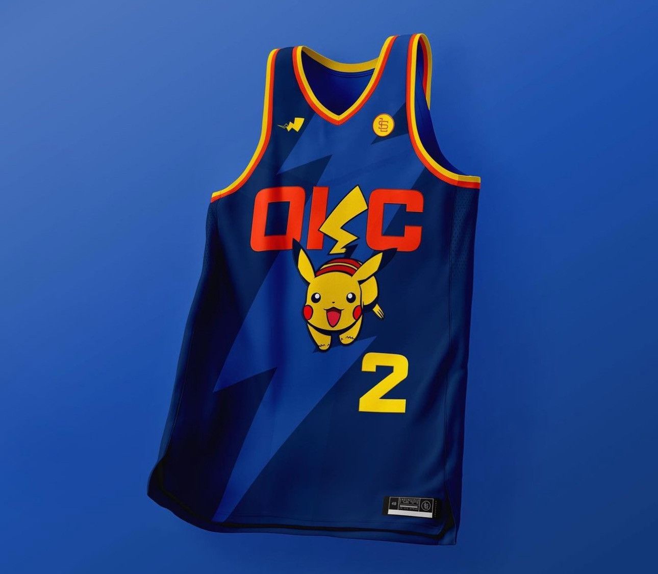 NBA x Pokemon x Luc Samanski - Pikachu OKC Jersey