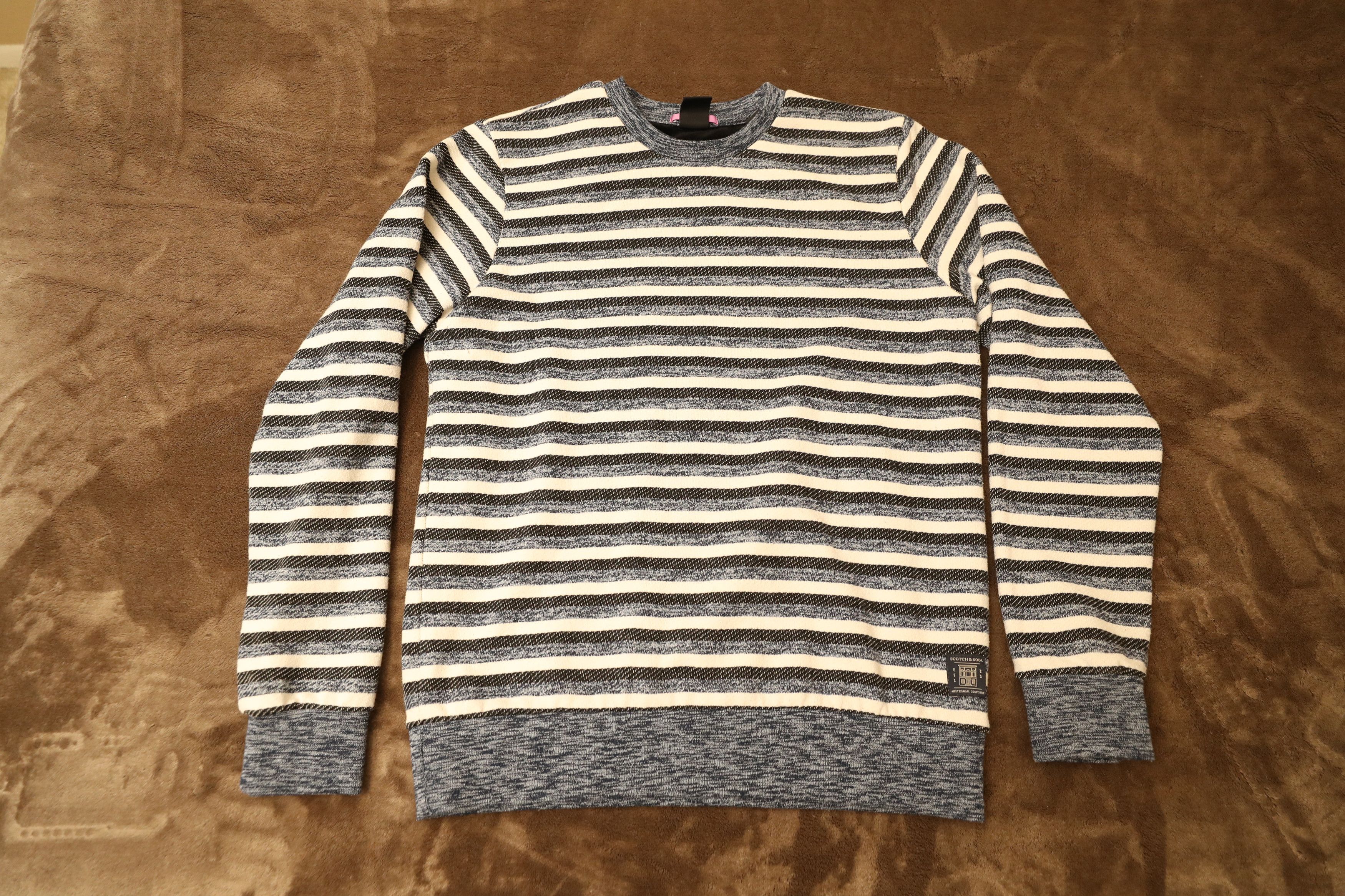 Scotch & Soda Scotch & Soda Striped Crewneck Sweater (L) Size US L / EU 52-54 / 3 - 3 Thumbnail