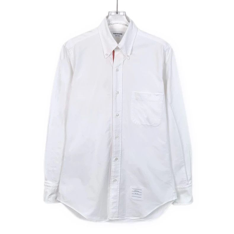 Thom Browne Thom Browne White Long Sleeve Button-Up Shirt - dmc Size US XS / EU 42 / 0 - 1 Thumbnail