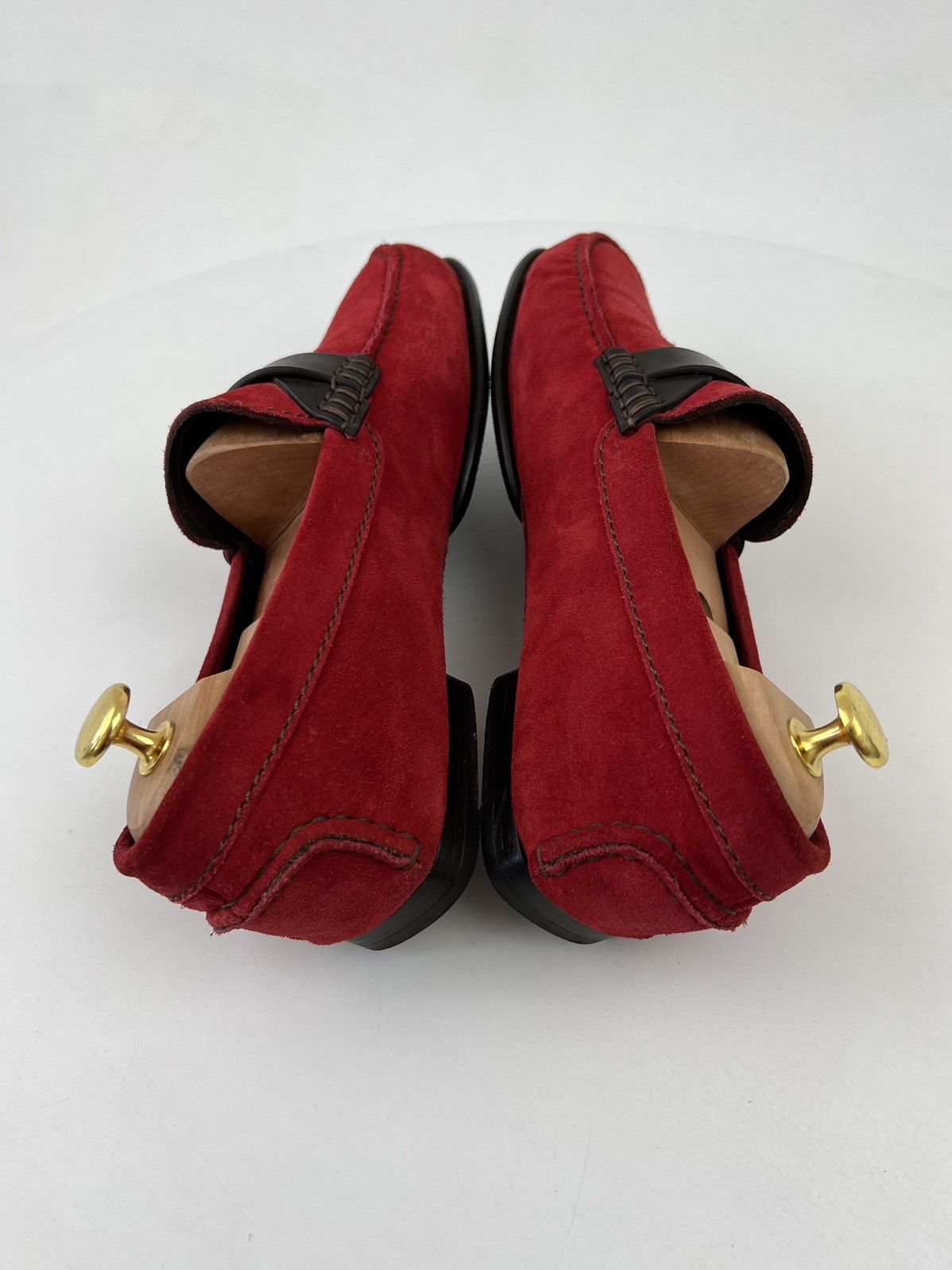 Tom Ford TOM FORD Loafers Suede Shoes Woven Strap Red Men’s Size US 8 / EU 41 - 10 Thumbnail
