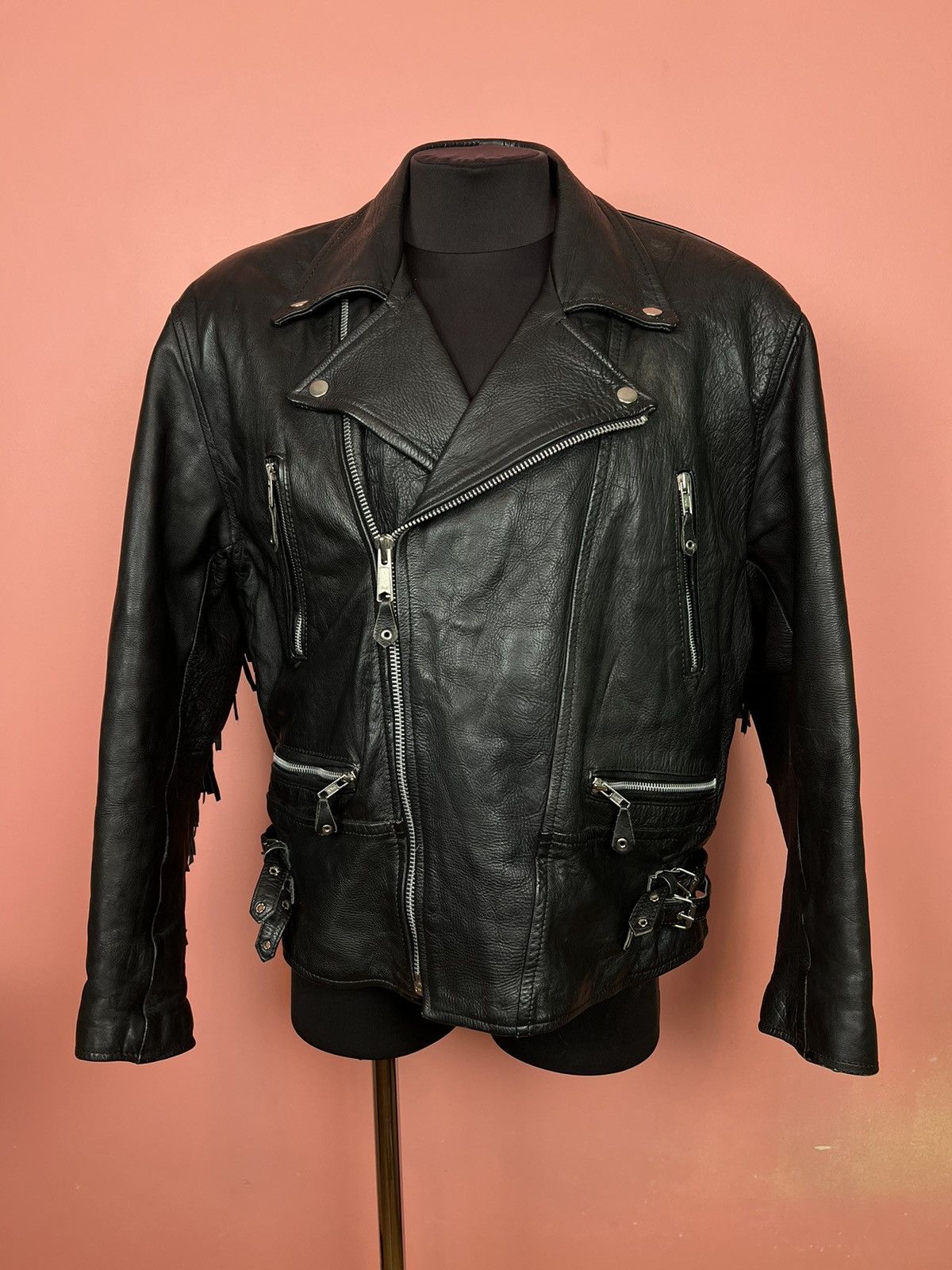 Leather jacket vintage rare cowboy USA hype streetwear