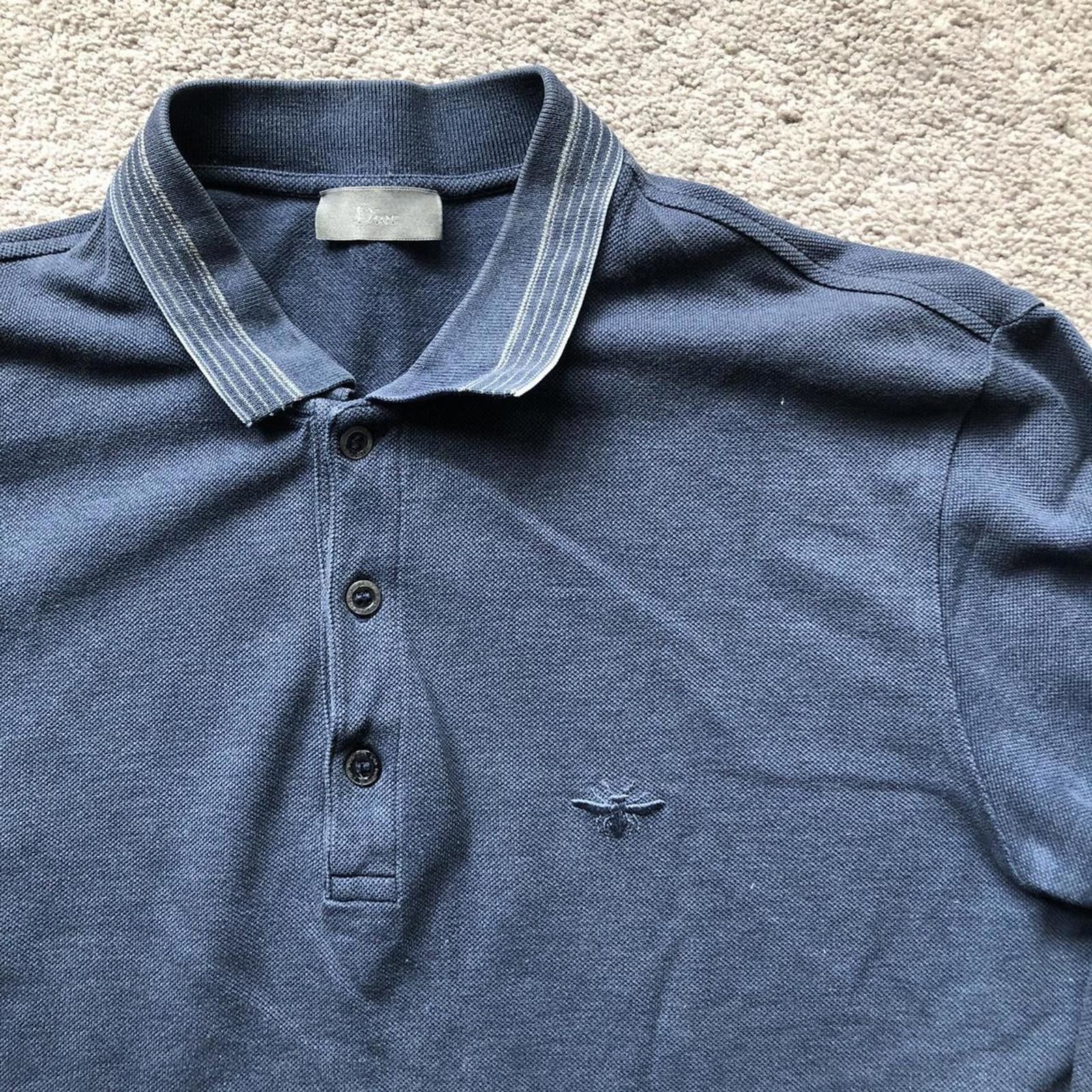 Dior Dior Homme Longsleeve Bee Polo Shirt Size US M / EU 48-50 / 2 - 2 Thumbnail