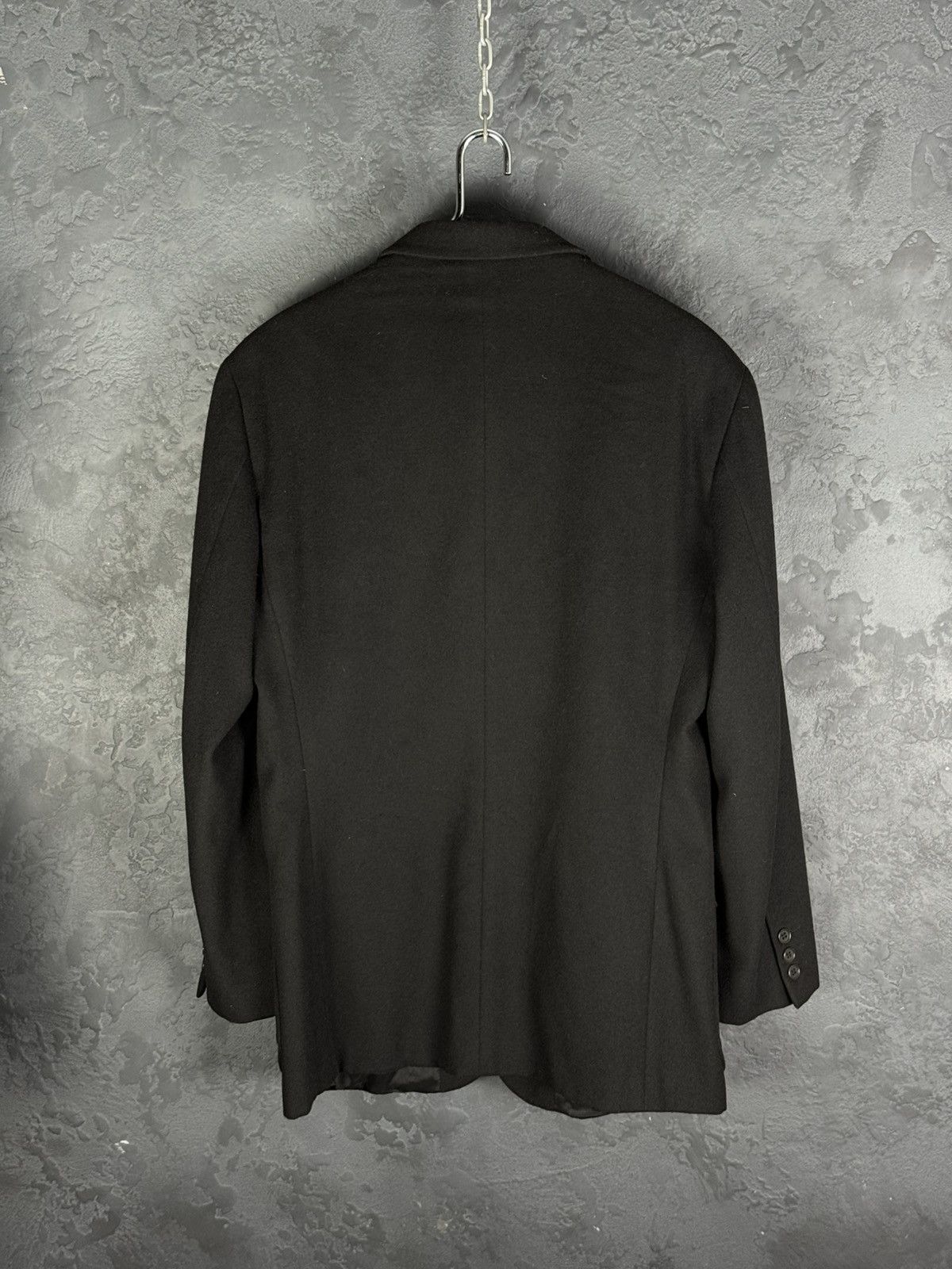 Emporio Armani 90s Vintage Mens EMPORIO ARMANI Black Coat Blazer Wool Italy Size US M / EU 48-50 / 2 - 11 Thumbnail