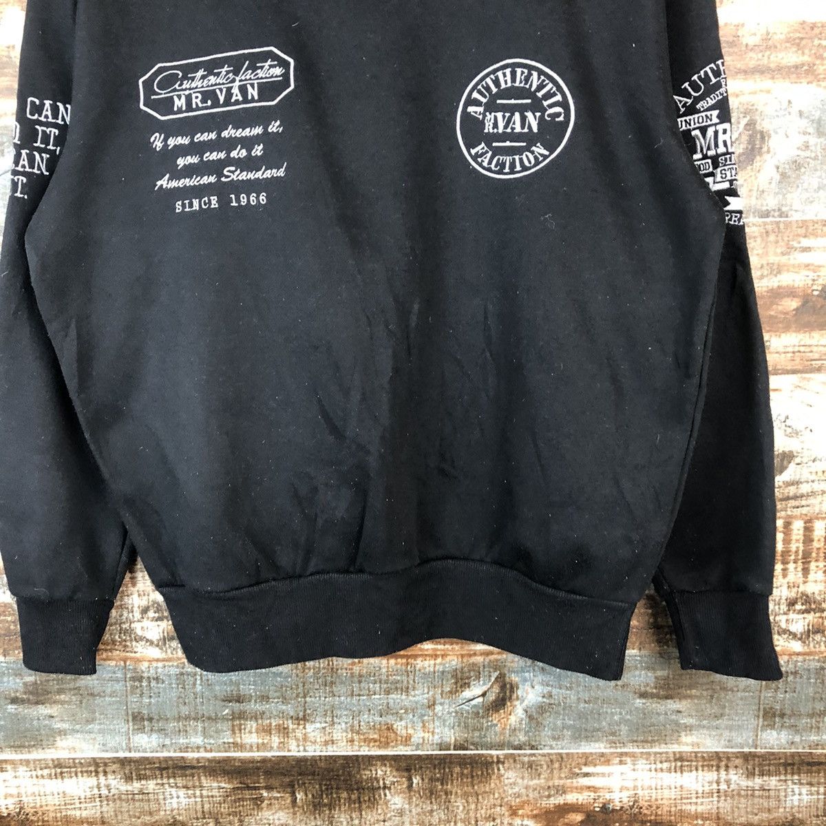 Japanese Brand × Van Mr Van vintage Black Sweatshirt #A2033 Size US M / EU 48-50 / 2 - 6 Thumbnail