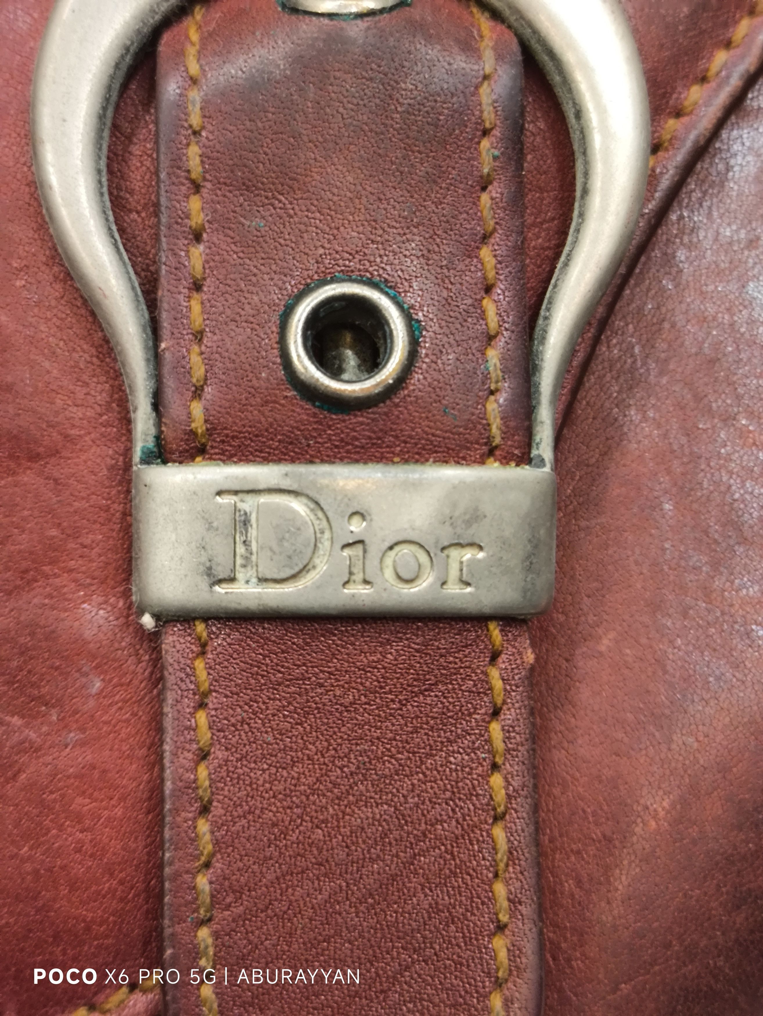 Dior Christian Dior Red Leather Vintage Gaucho Saddle Wallet Size ONE SIZE - 10 Thumbnail
