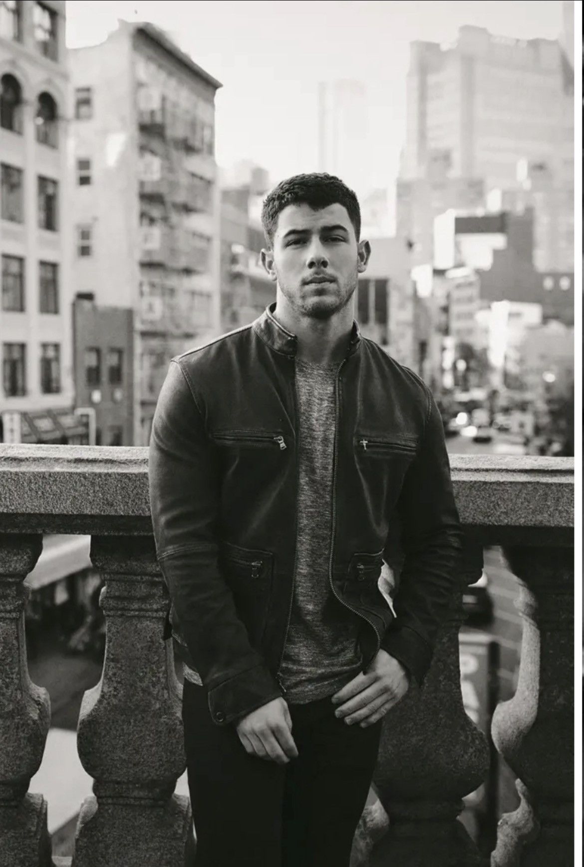 John Varvatos Nick Jonas Distressed Leather Racer Jacket Large Size US L / EU 52-54 / 3 - 1 Thumbnail