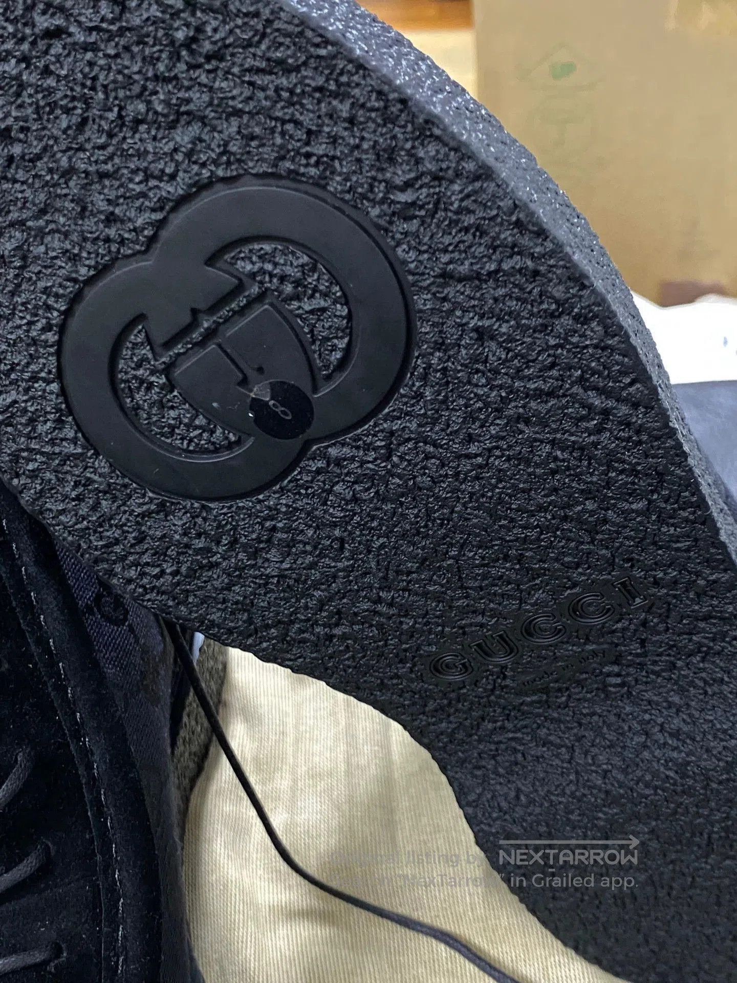 Gucci gucci men's black high-top logo shoes. Size US 8 / EU 41 - 7 Thumbnail