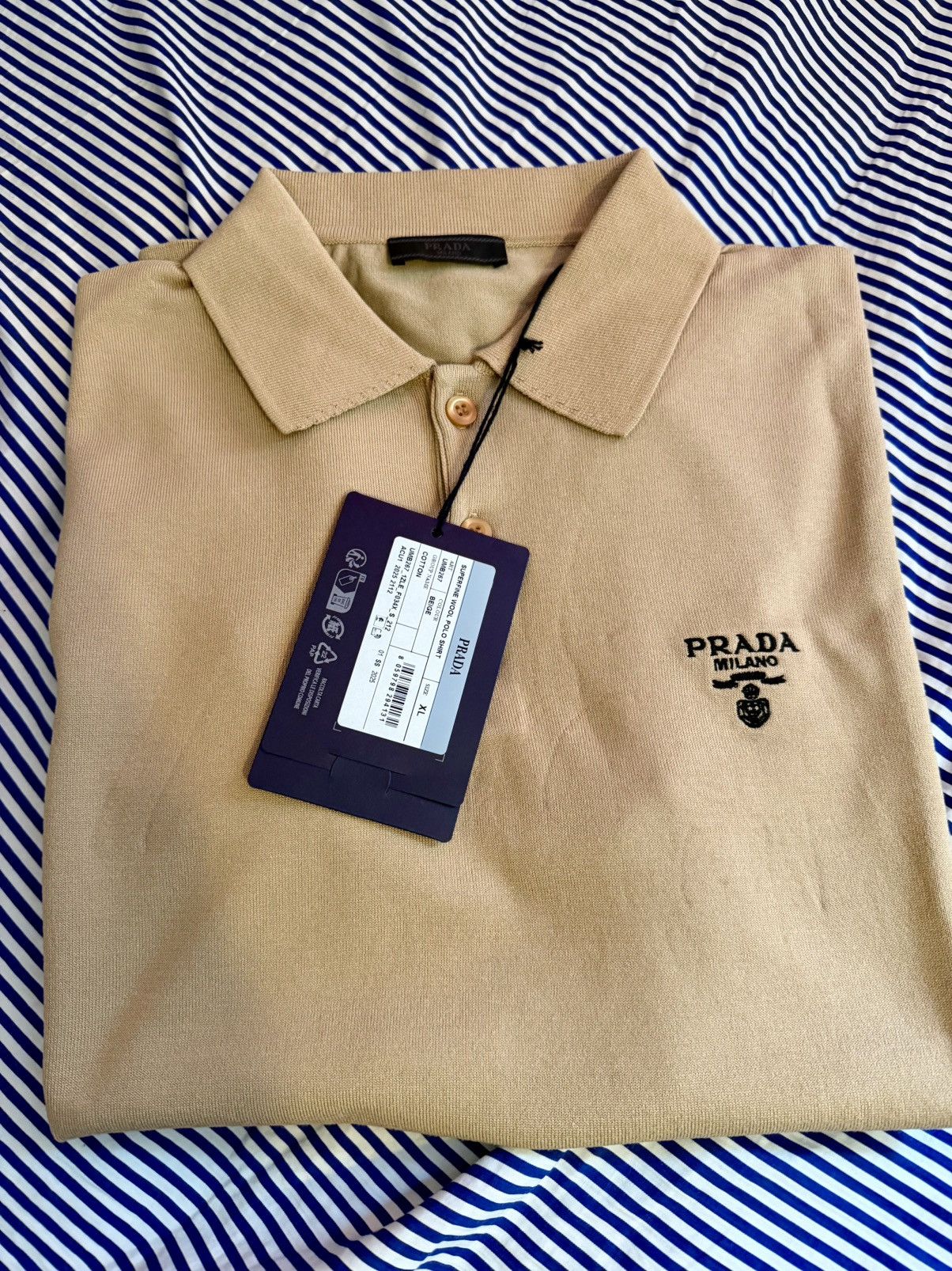 Prada × Universal Studios Prada cashmere men’s polo short Size US XL / EU 56 / 4 - 1 Thumbnail