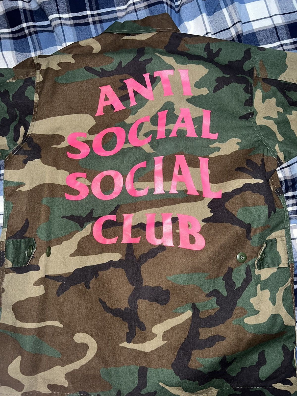 image of Anti Social Social Club “Never Change Bdu” Camo Jacket, Men's (Size Small)