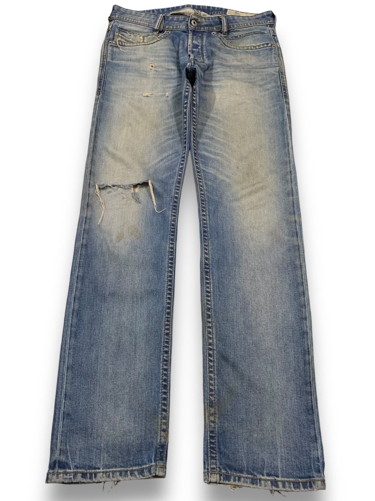 Diesel Diesel Industry Akee Mud Wash Distressed Grunge Jeans Size US 32 / EU 48 - 1 Thumbnail