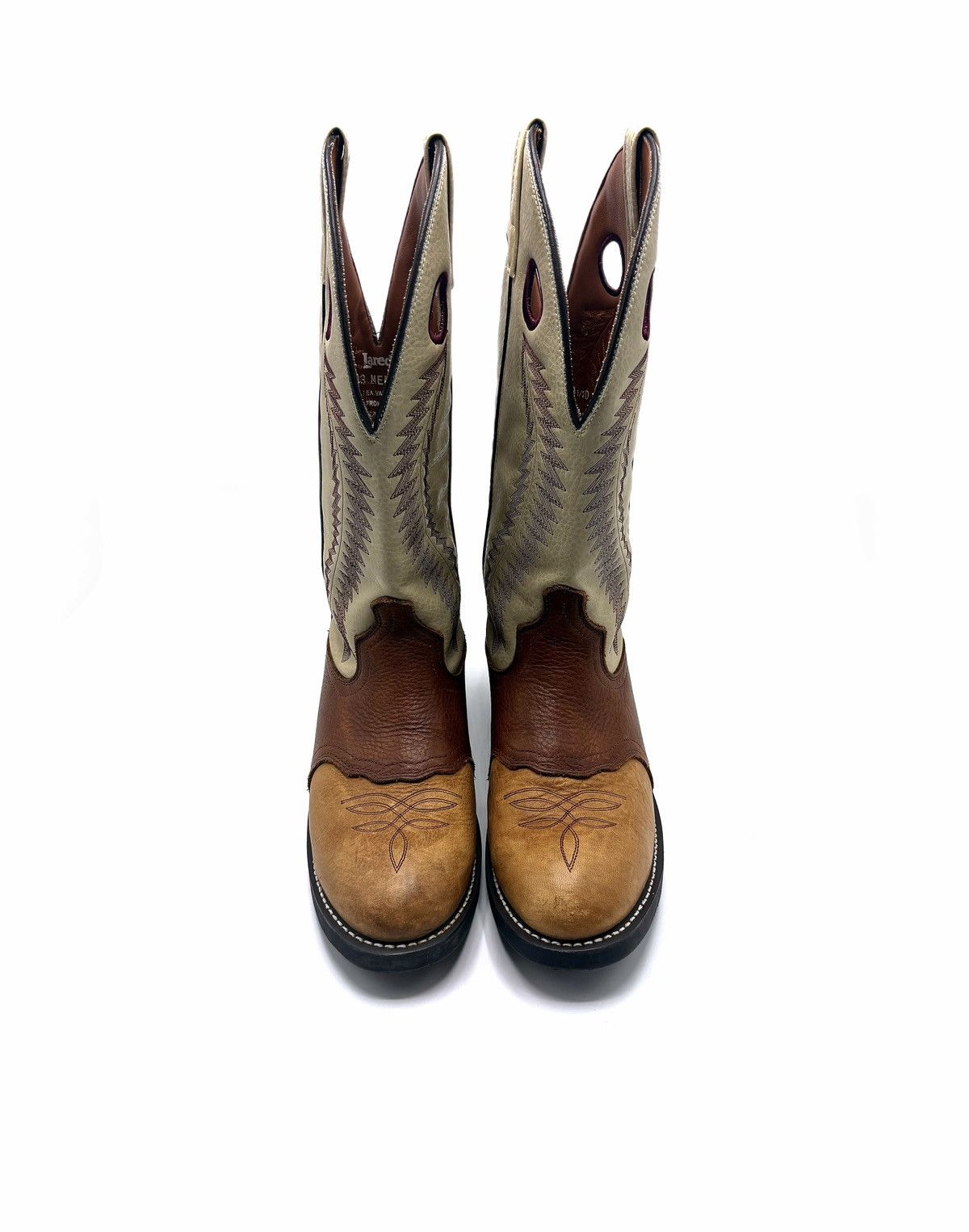 Genuine Leather Laredo Knoxville Embroidered Buckaroo Cowboy Boots Size US 9.5 / EU 42-43 - 3 Thumbnail