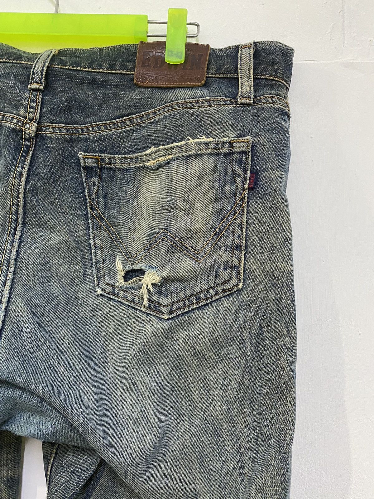 Edwin 💥VINTAGE EDWIN REWORK SHASIKO BORO JAPAN Size US 36 / EU 52 - 19 Thumbnail