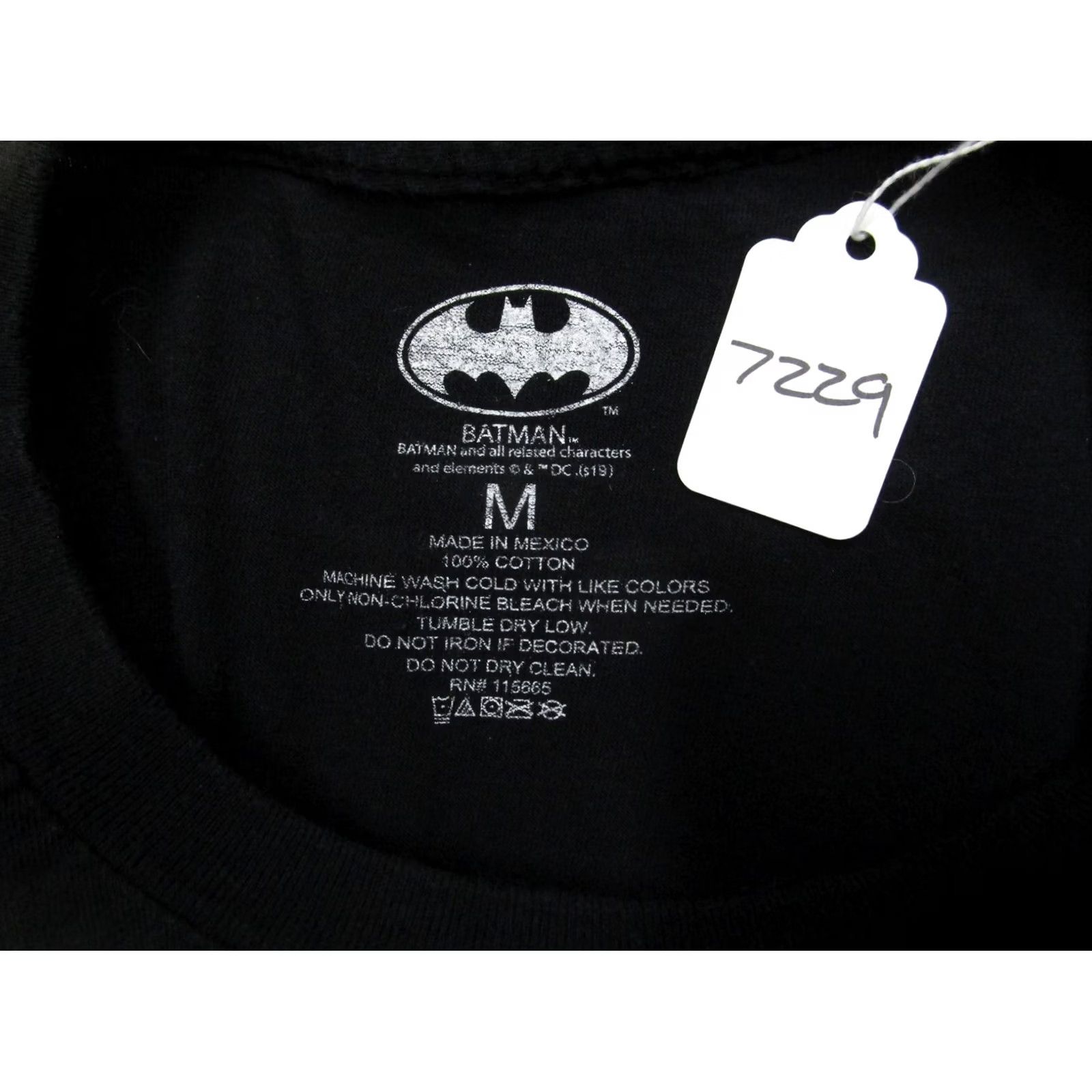 Omega Batman Shirt Men Medium Black Short Sleeve Mega Giant Mega Print DC Comics Size US M / EU 48-50 / 2 - 7 Thumbnail