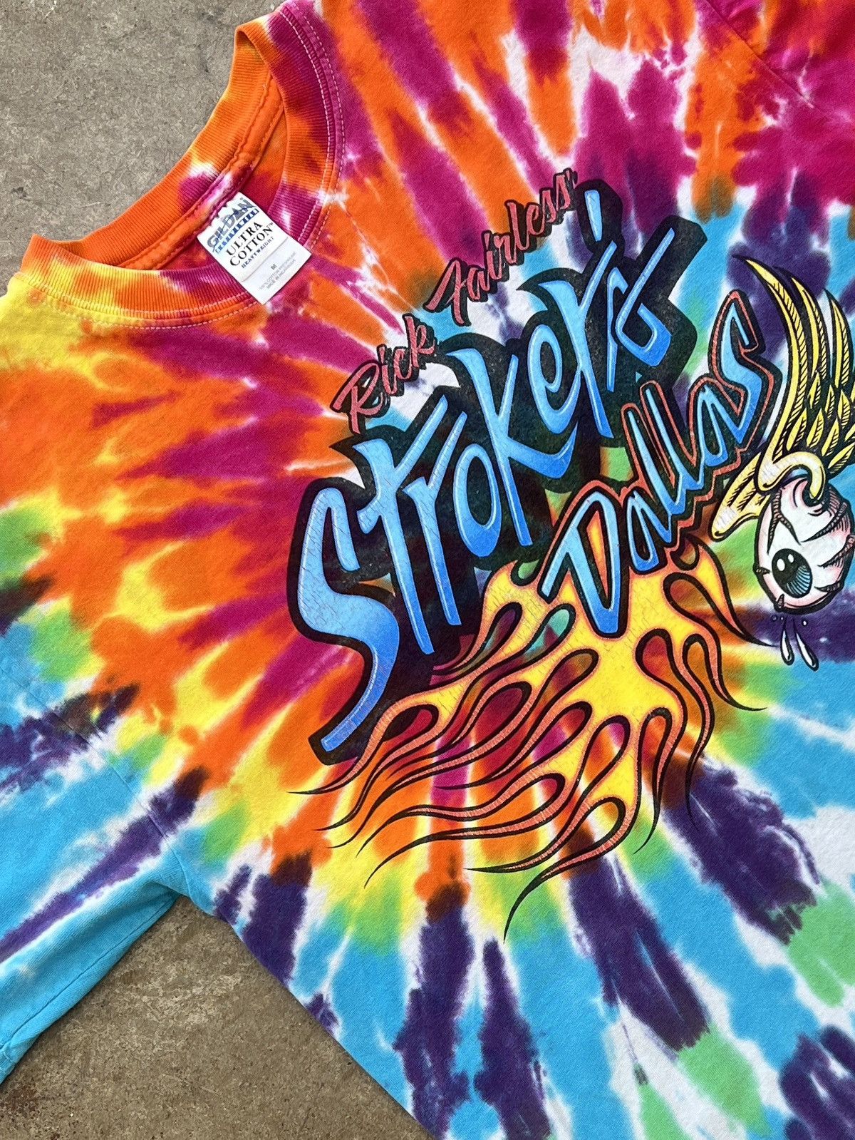 Band Tees Vintage Strokers Rick Fairless Tiedye Dallas Band Medium Size US M / EU 48-50 / 2 - 4 Thumbnail