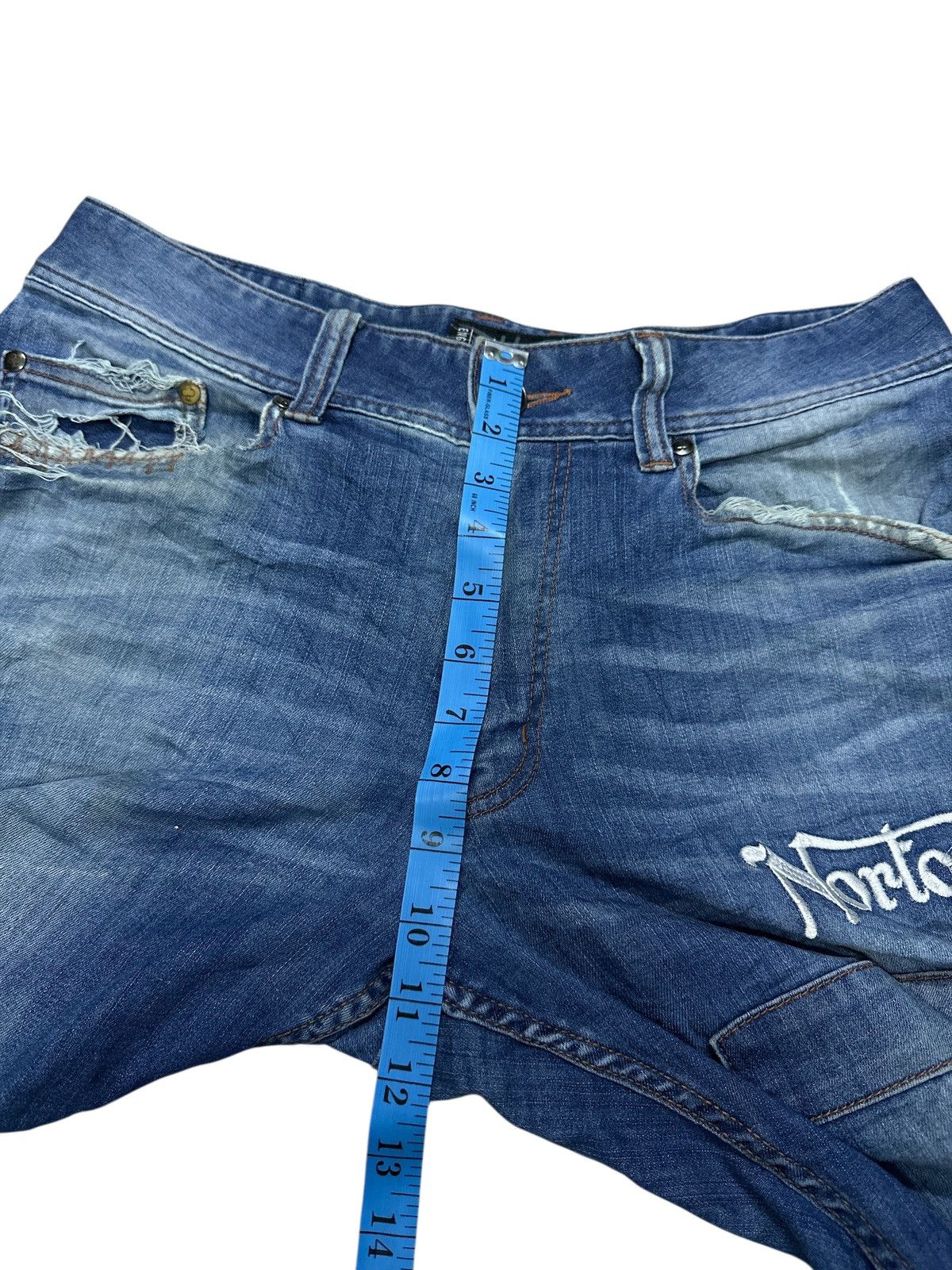Japanese Brand Distress Norton Bike Fashion🎌💥 Size US 34 / EU 50 - 6 Thumbnail