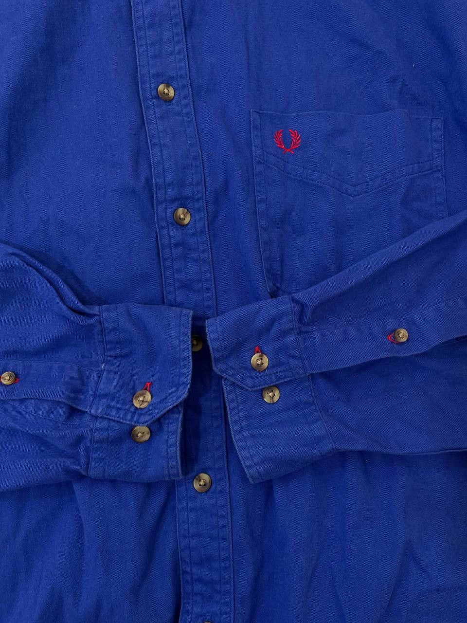 Fred Perry Fred Perry men's shirt, vintage, long sleeve, buttoned, blue Size US XL / EU 56 / 4 - 5 Thumbnail