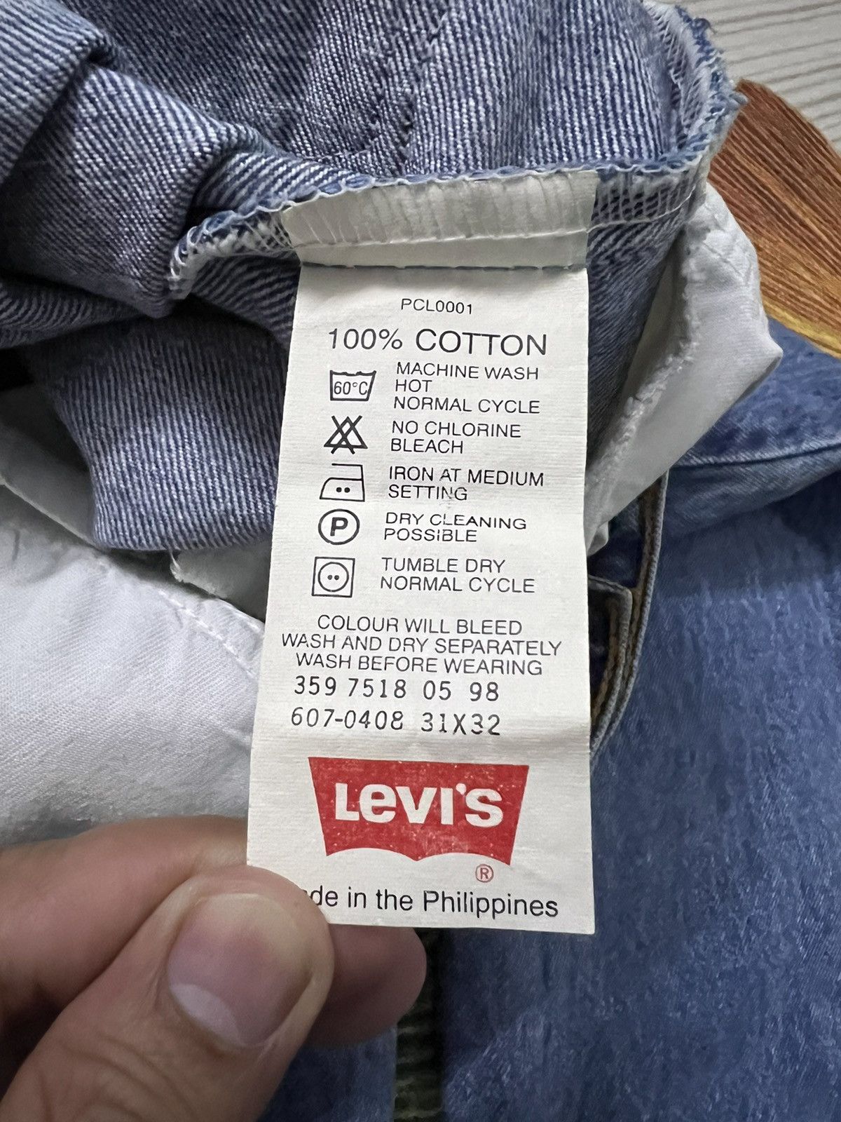 Levi's VTG Y2K LEVIS 607 BLUE JEANS ORANGE TAB Size US 30 / EU 46 - 12 Thumbnail