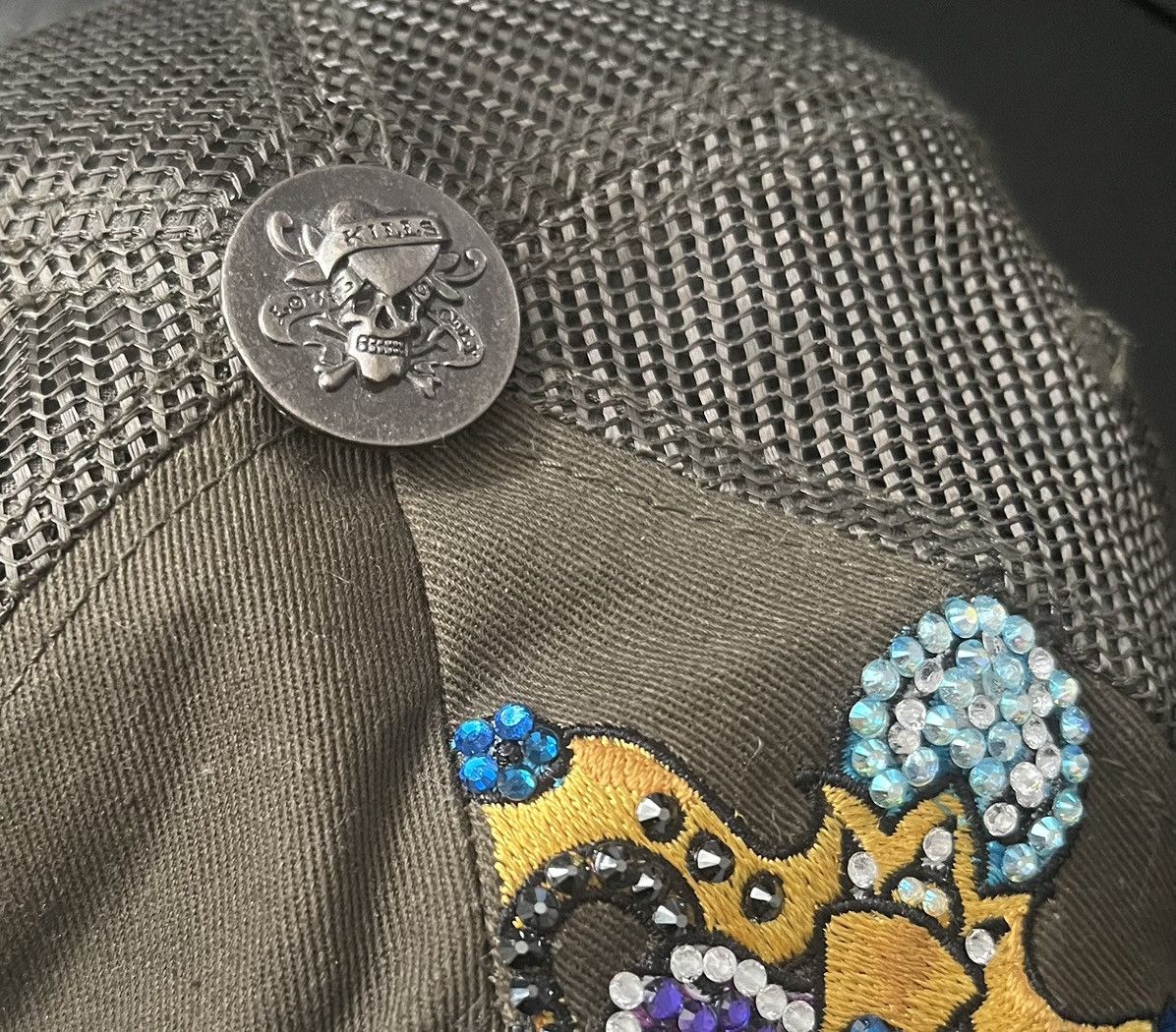 Ed Hardy “Blue Reign” Ed Hardy Hat – 2,000+ Swarovski – Y2K Designer Size ONE SIZE - 5 Thumbnail