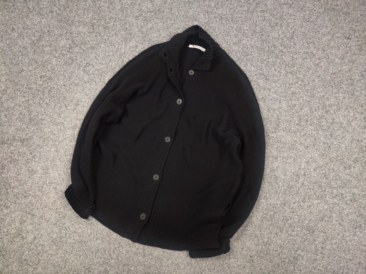 Alexander Wang Alexander Wang Cotton Black Oversized knit Button Cardigan Size S / US 4 / IT 40 - 4 Thumbnail